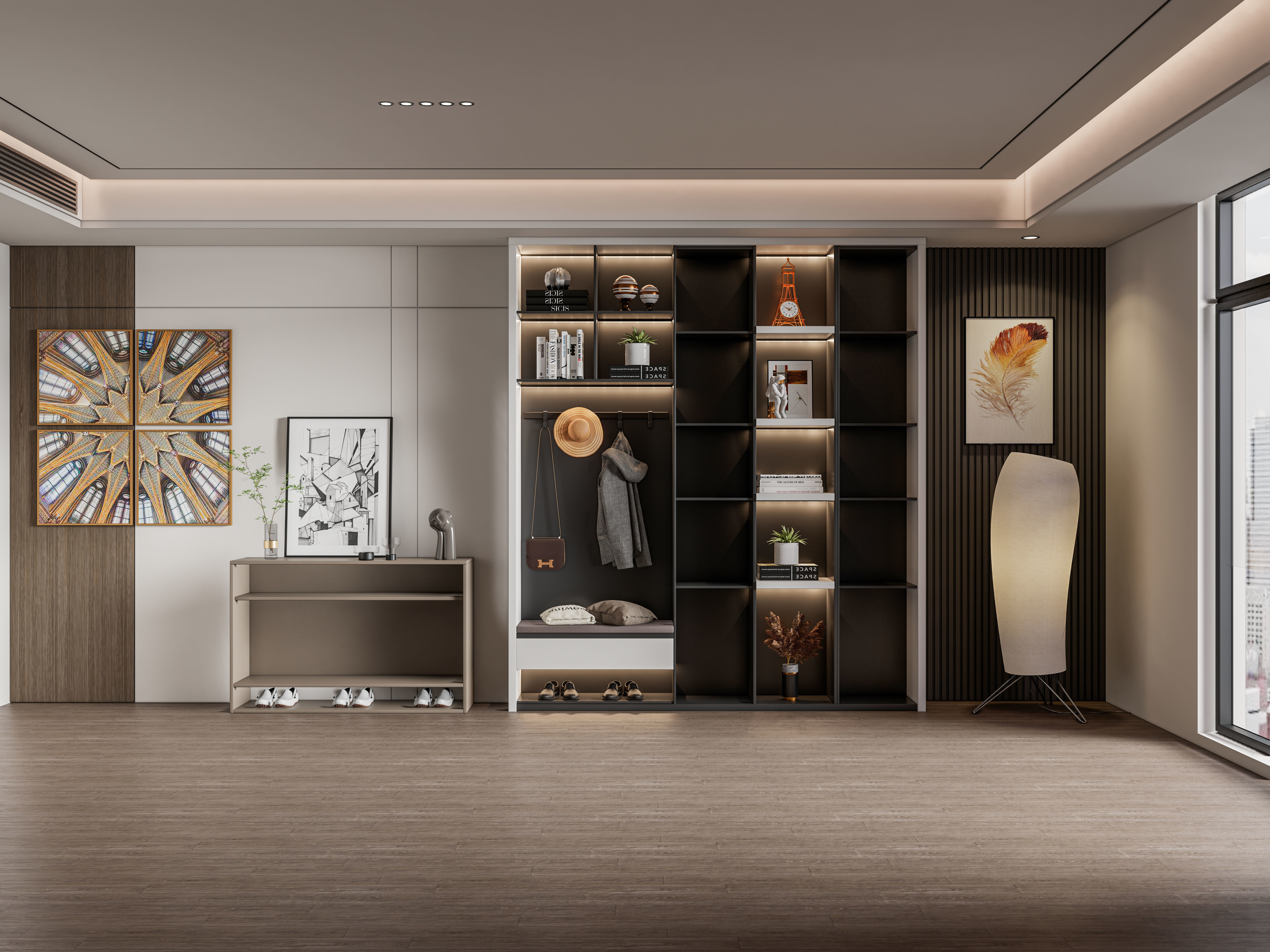 Entryway hallway entrance hall corridor furniture 2 3D model_4