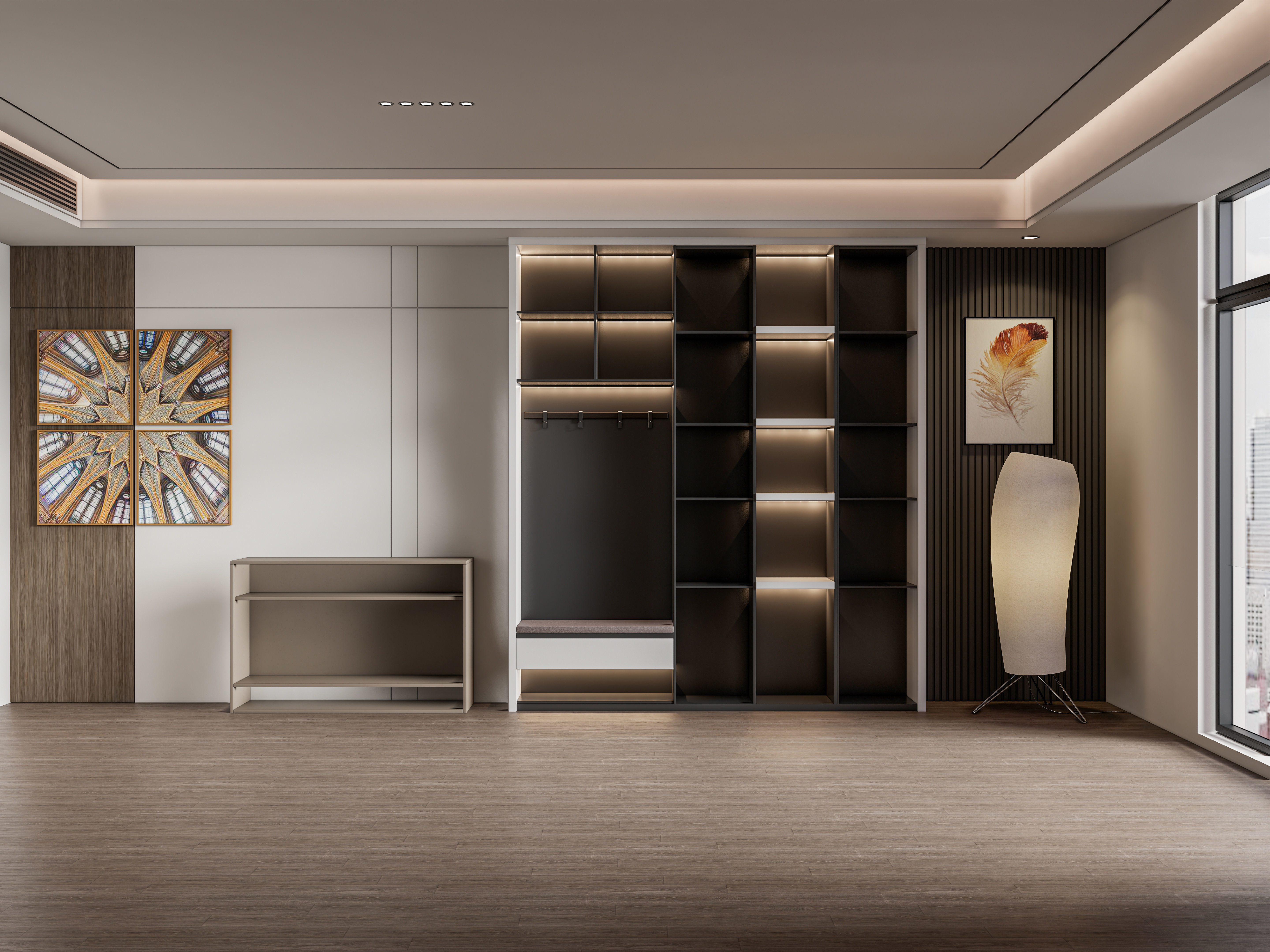 Entryway hallway entrance hall corridor furniture 2 3D model_2