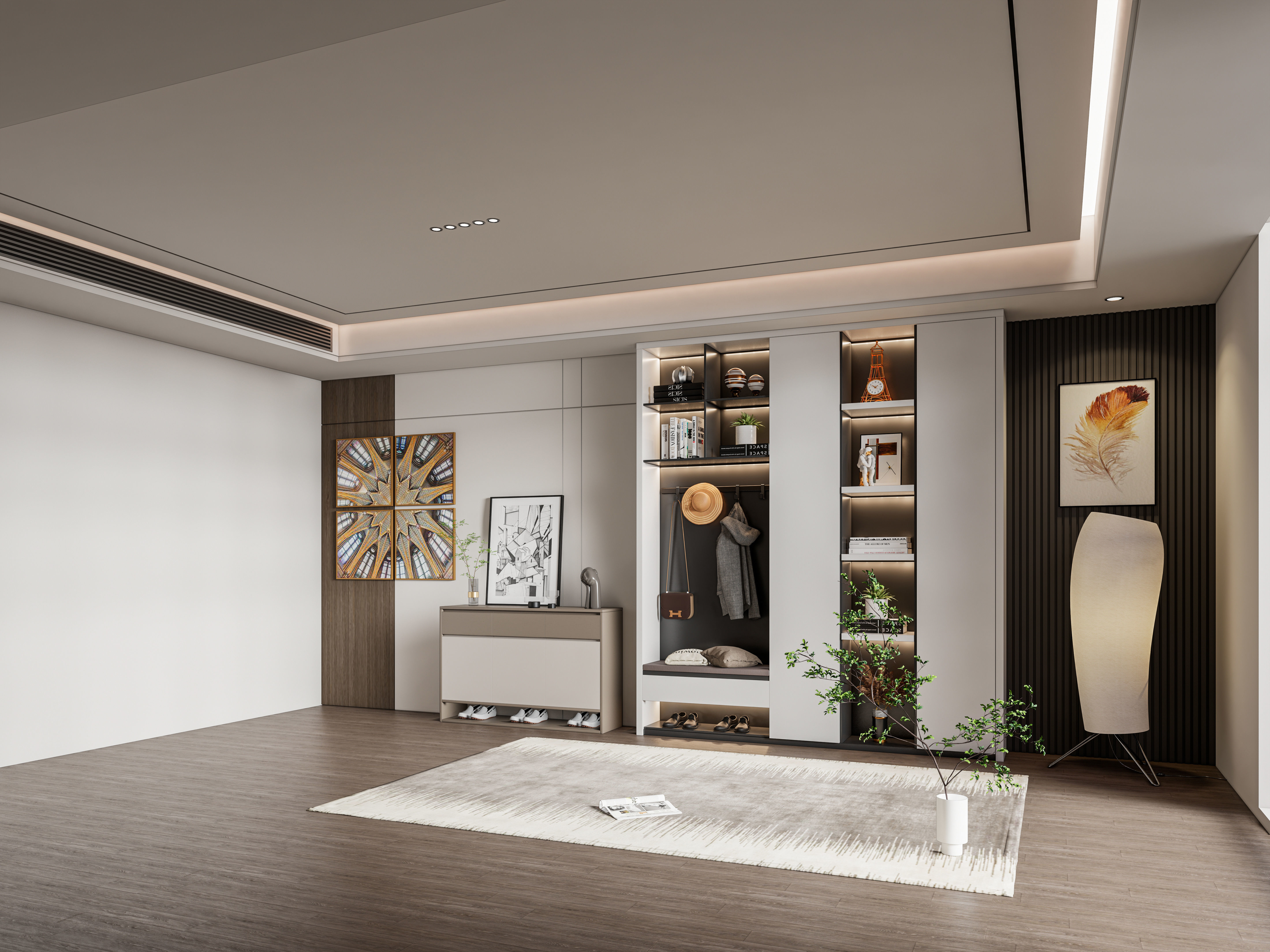 Entryway hallway entrance hall corridor furniture 2 3D model_11