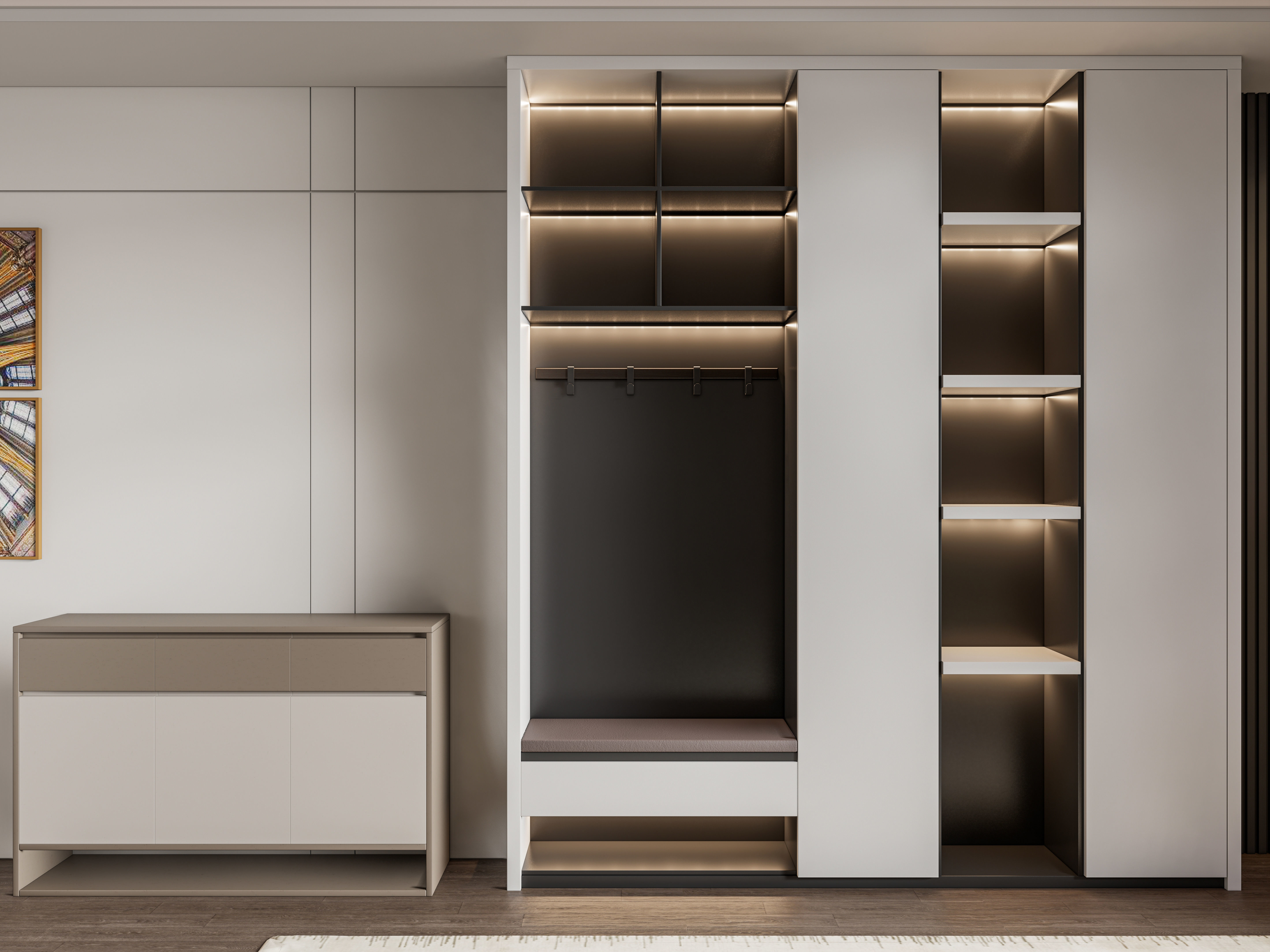 Entryway hallway entrance hall corridor furniture 2 3D model_8