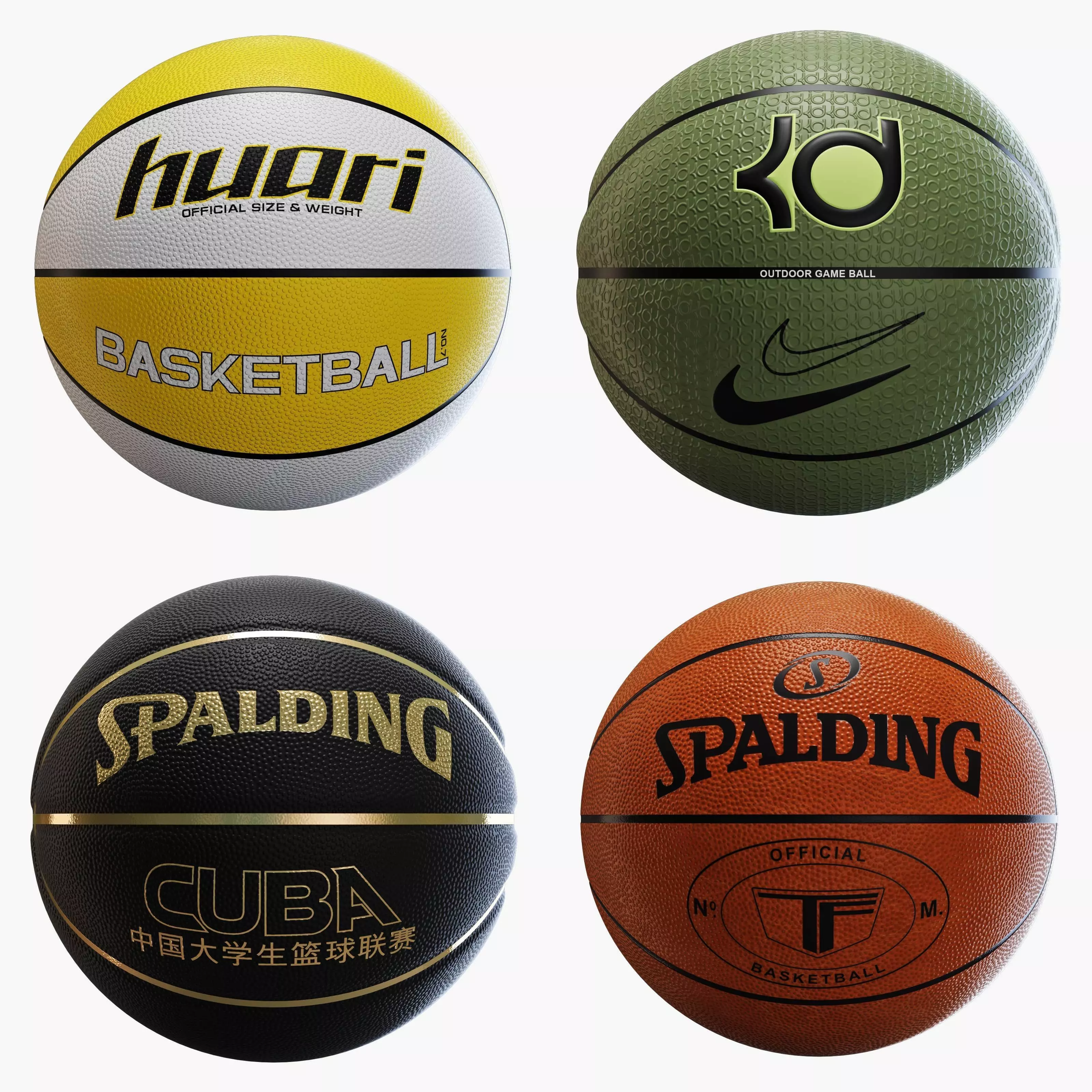 Basketball ball set 003 3D model_0