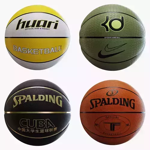 Basketball ball set 003 3D model