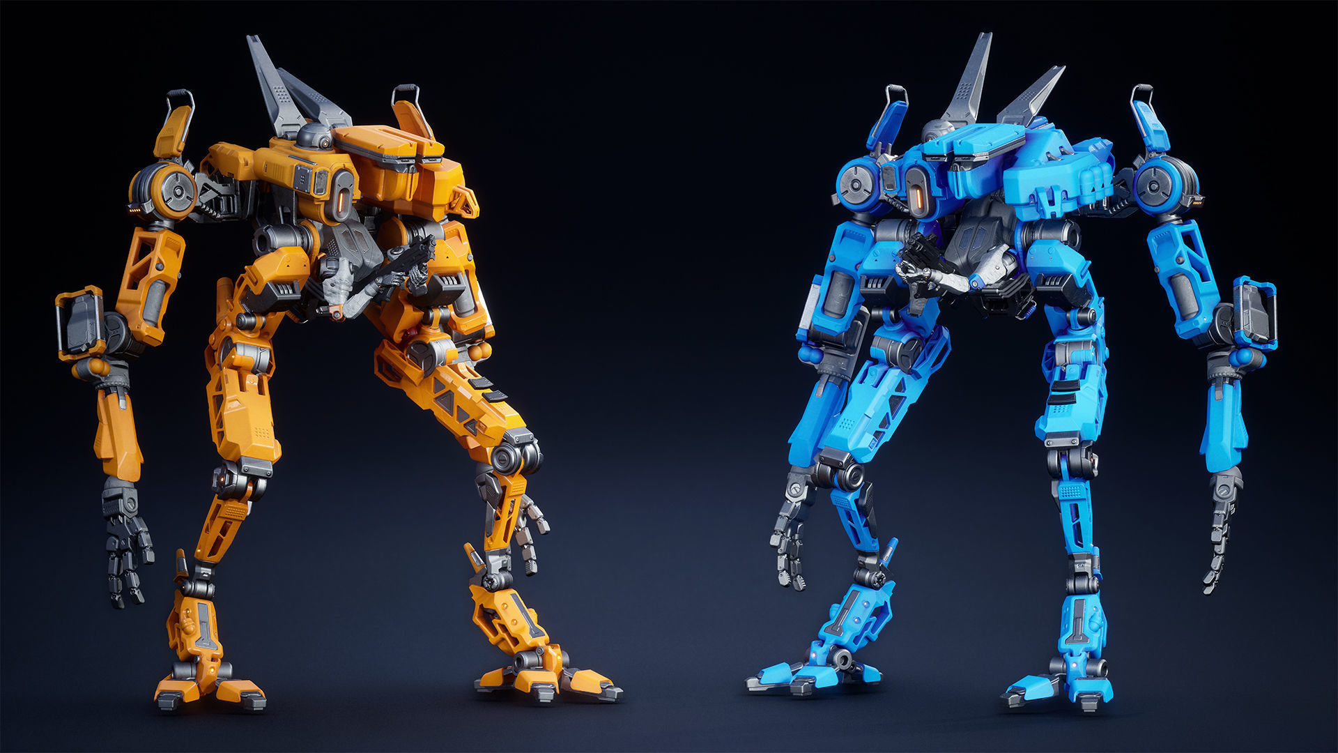 Sci-fi Mech Low-poly 3D model_3