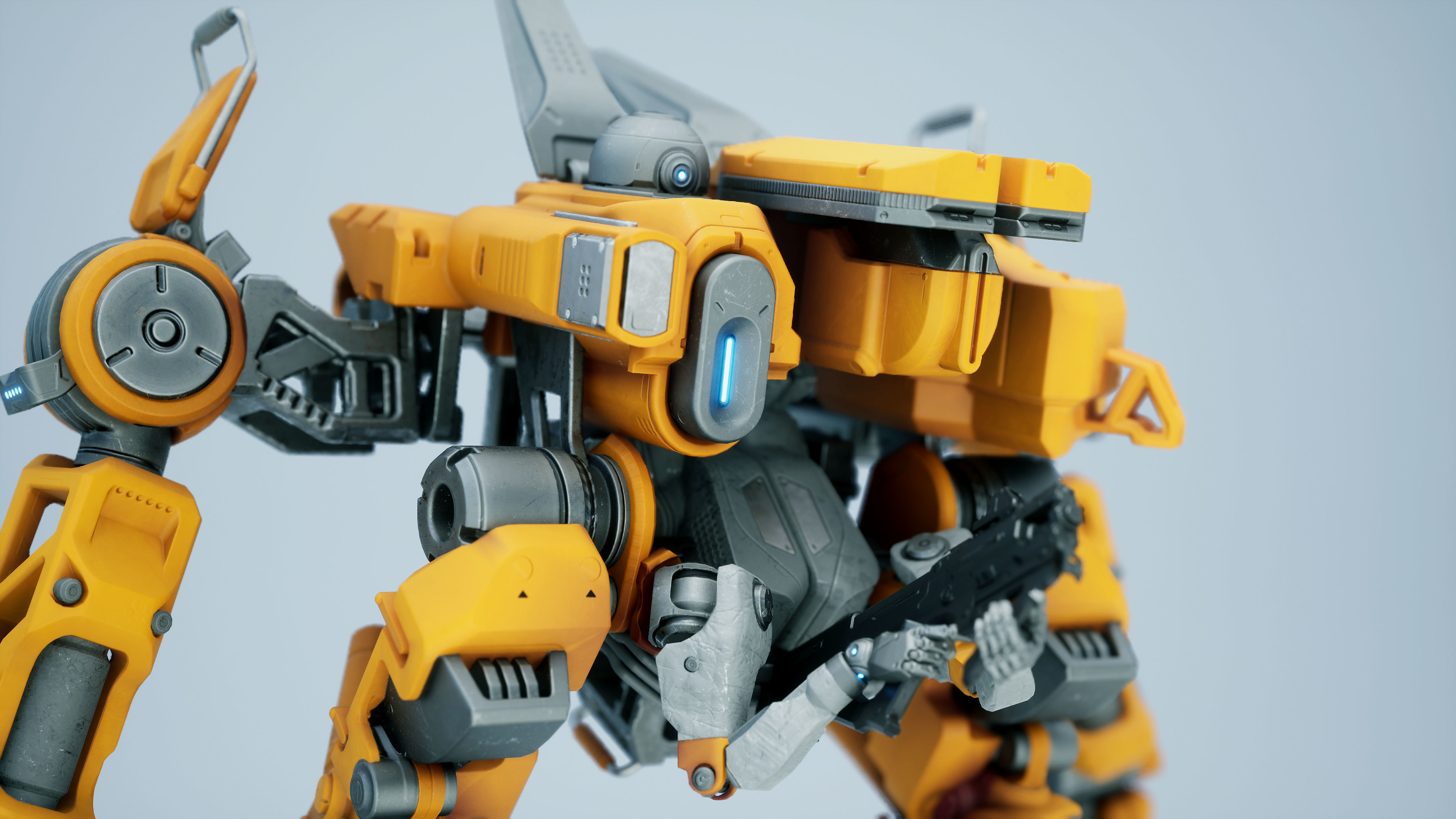 Sci-fi Mech Low-poly 3D model_5