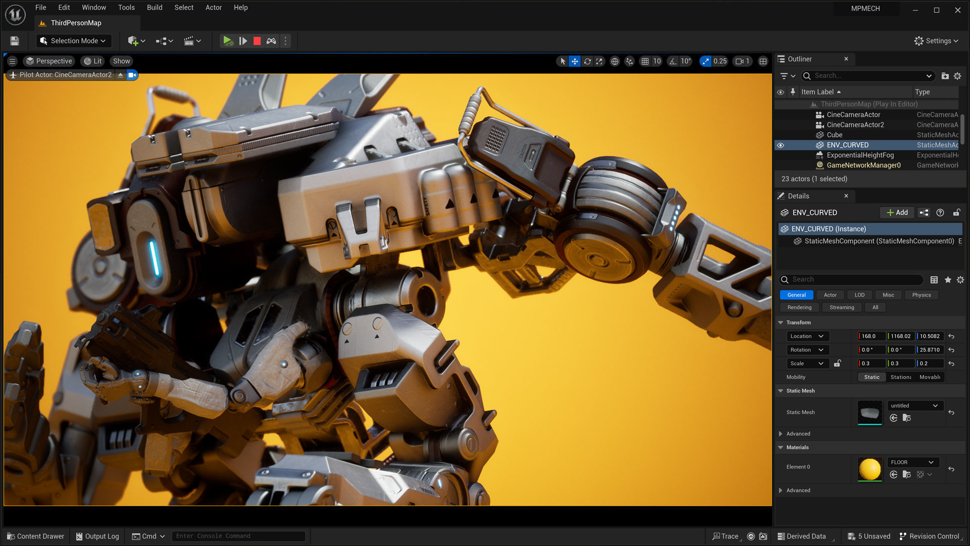 Sci-fi Mech Low-poly 3D model_10