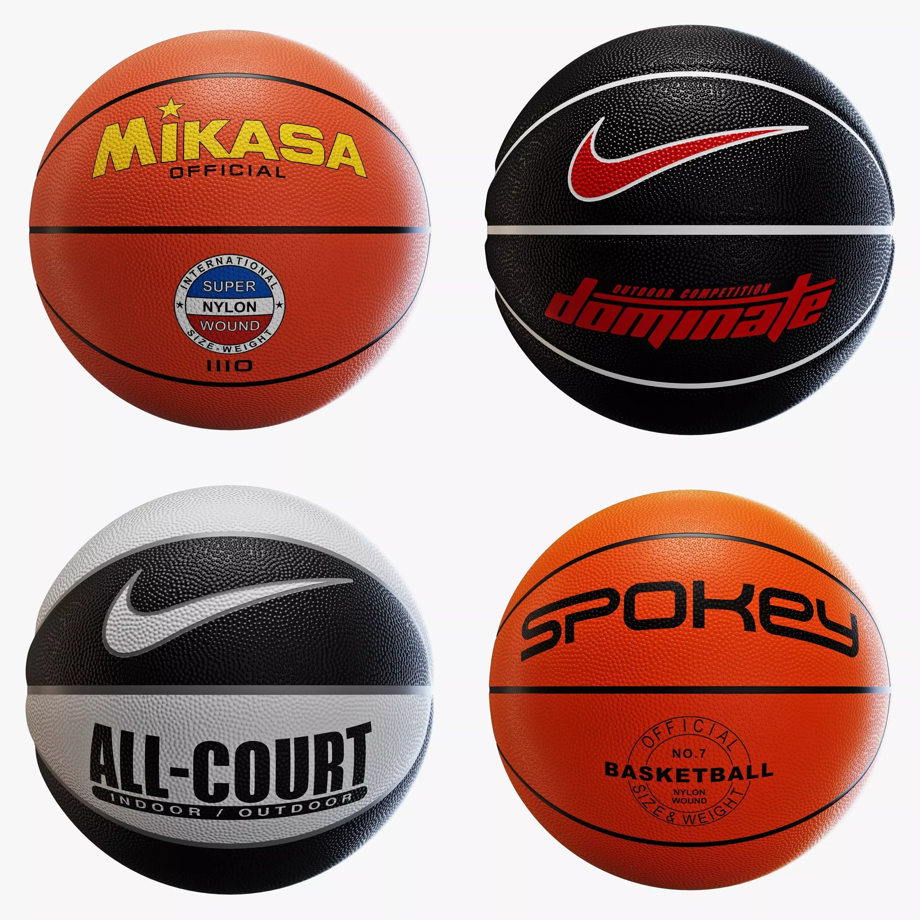Basketball ball set 004 3D model_0