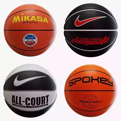 Basketball ball set 004 3D model