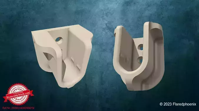 Kleiderstangenhalter D16mm 3D print model