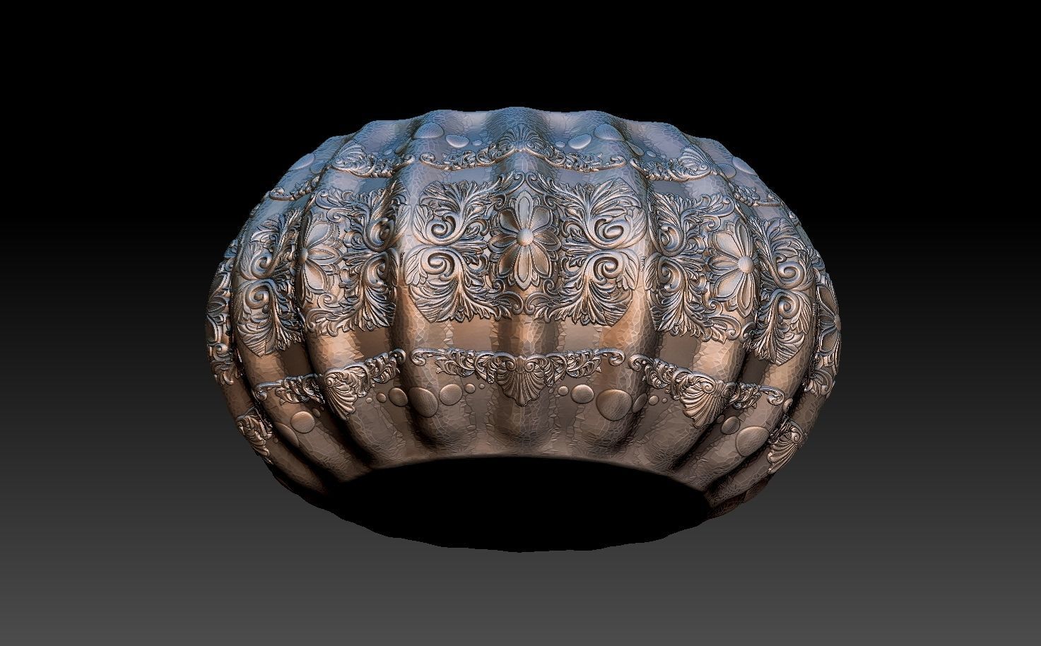 HM Succulent Flower Pot 004 3D print model_6