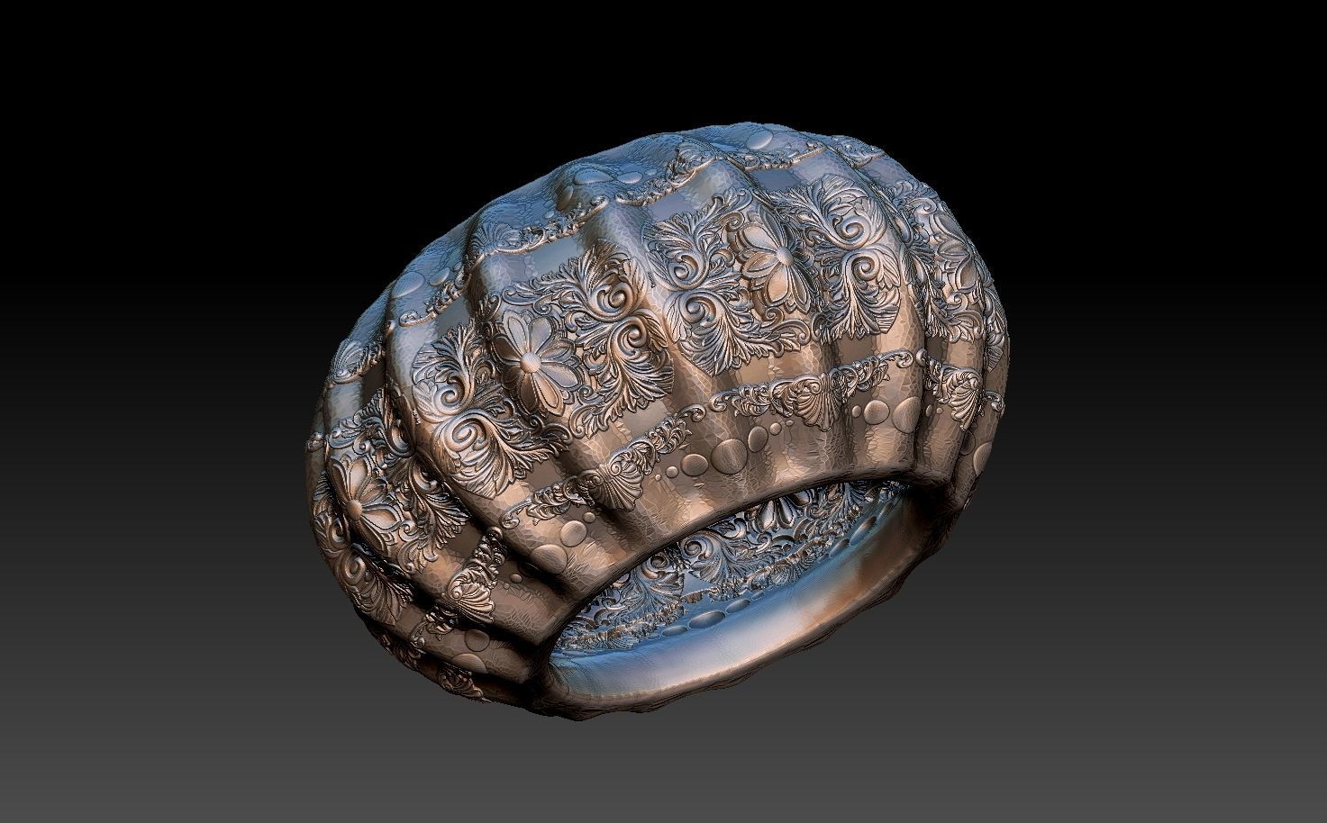 HM Succulent Flower Pot 004 3D print model_10