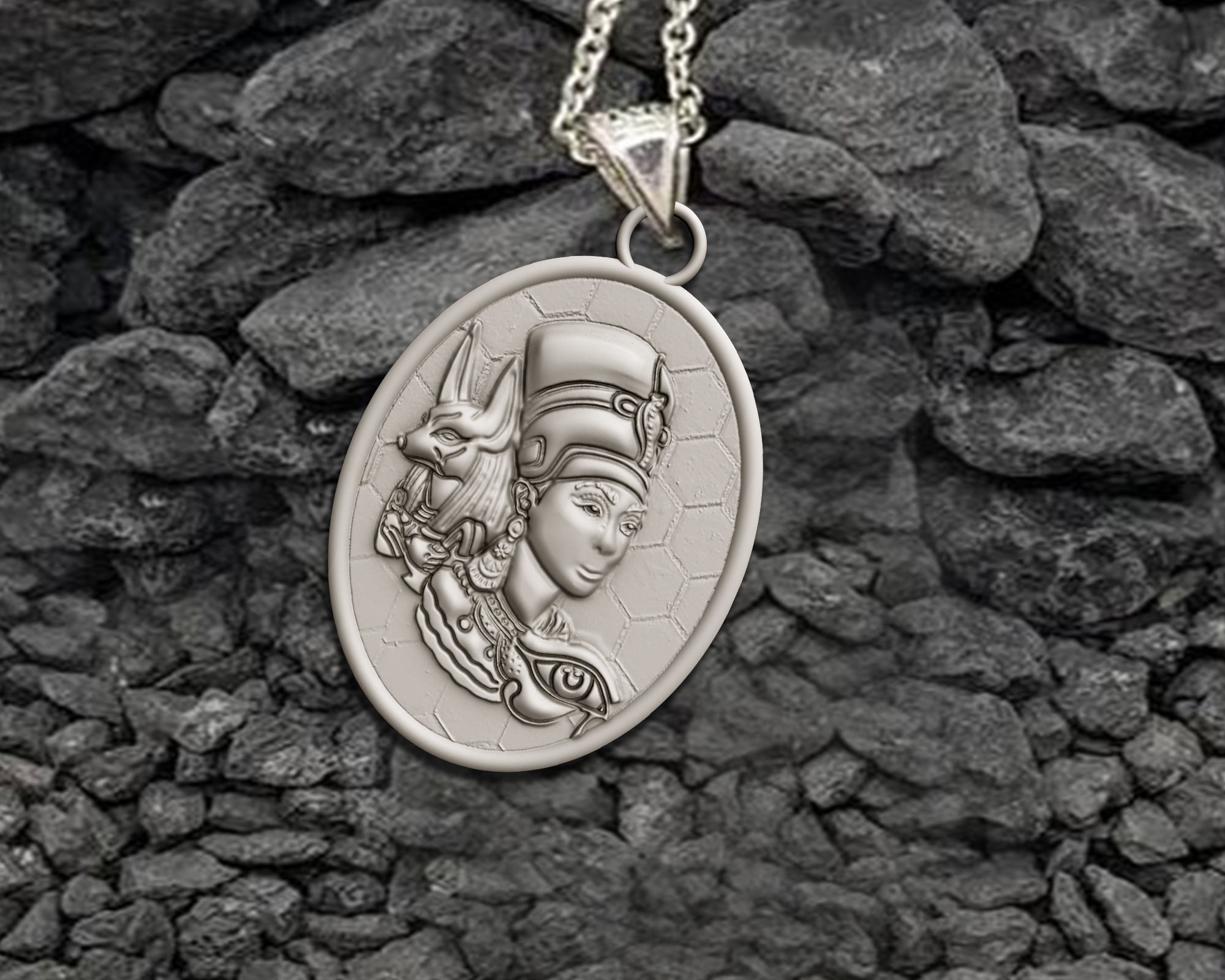 Ancient Egyption Pendant 3D print model_4