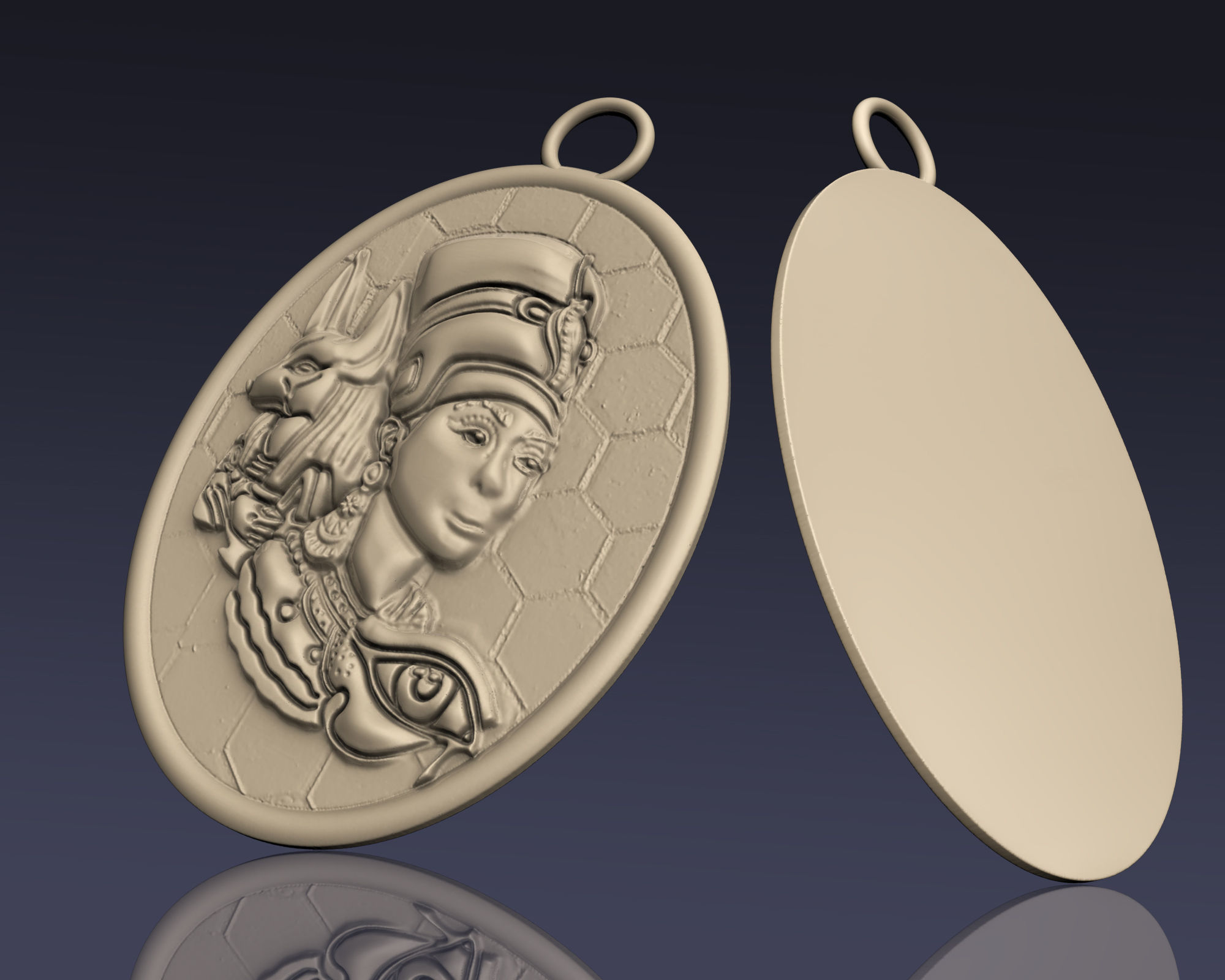 Ancient Egyption Pendant 3D print model_8