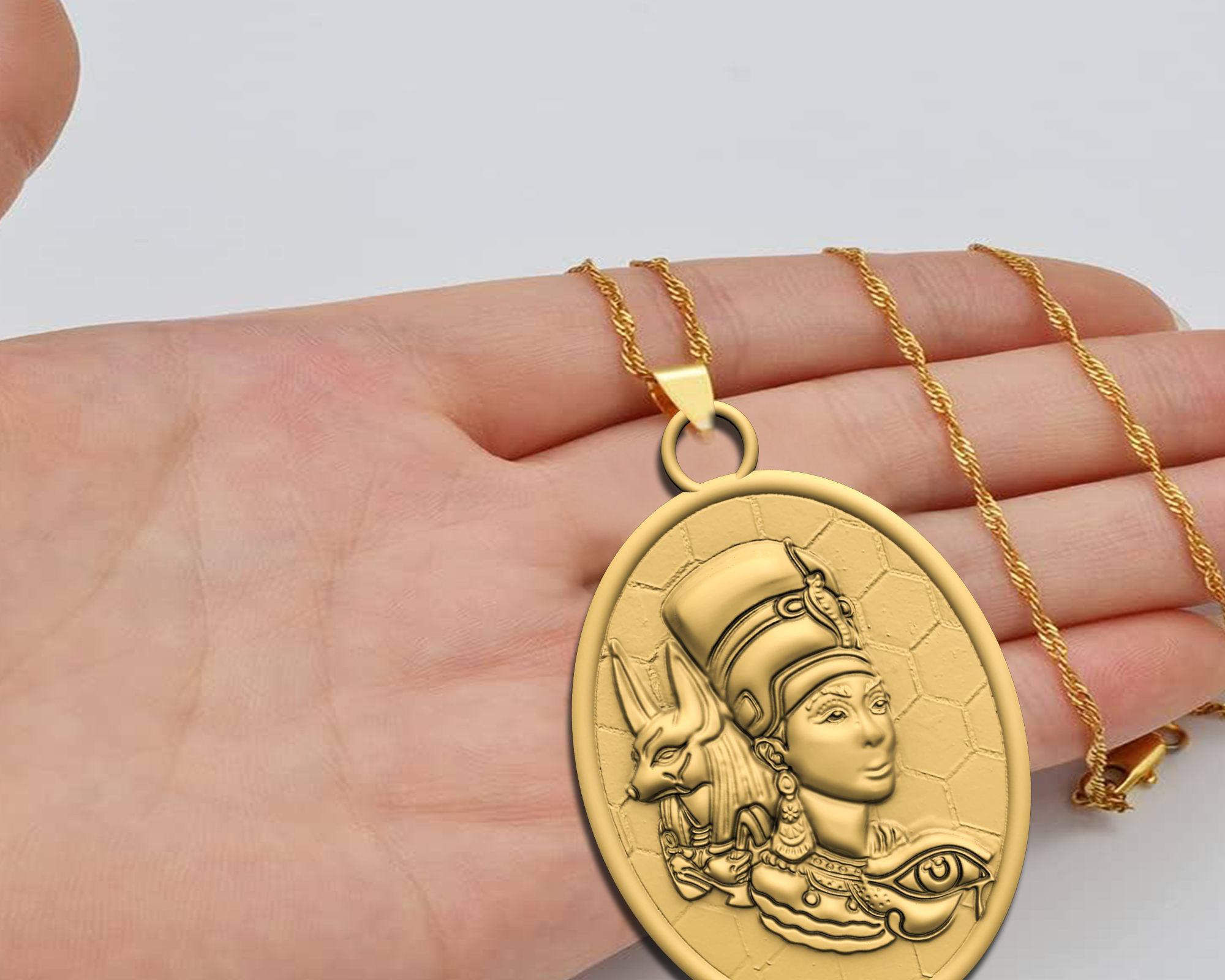 Ancient Egyption Pendant 3D print model_2