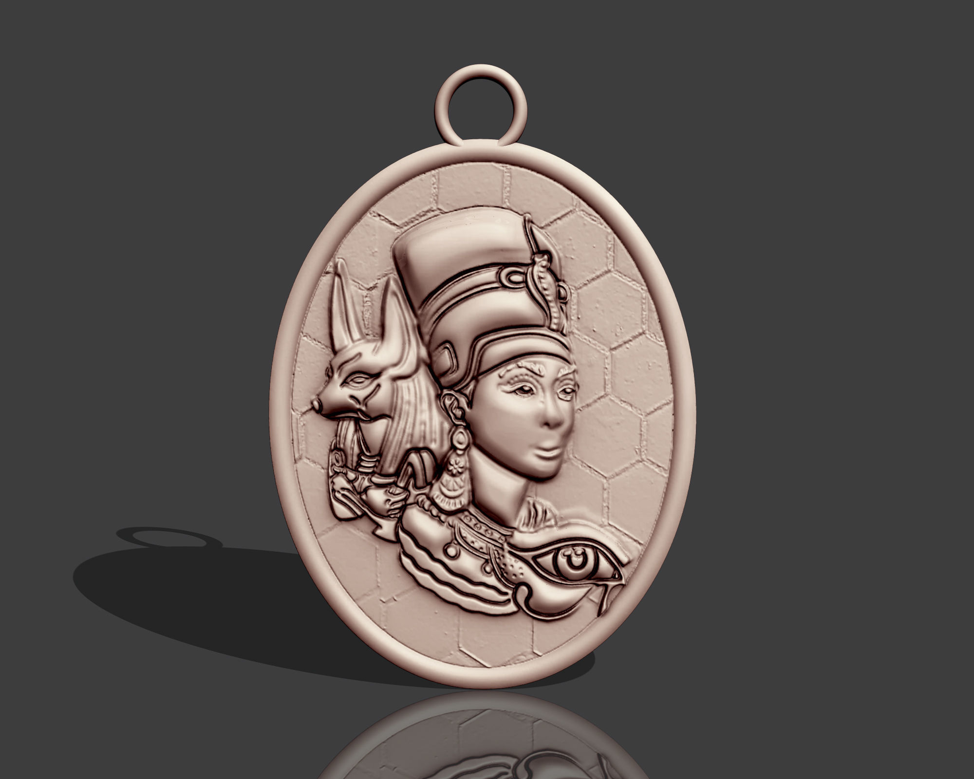 Ancient Egyption Pendant 3D print model_7