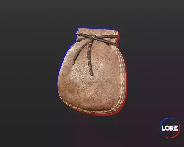 Medieval Common Accessory Coinpurse Low-poly 3D model