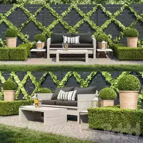 Garden seating area