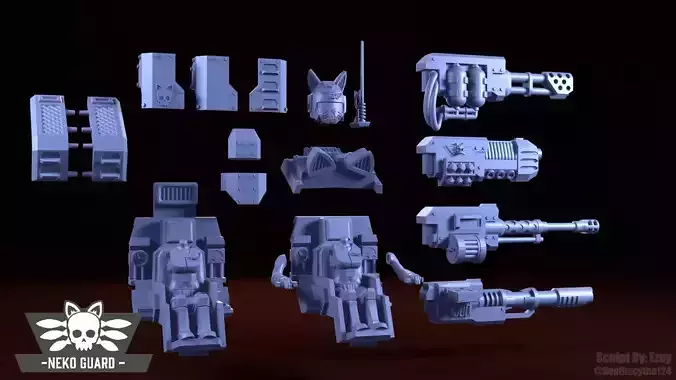 Neko Guard - Sentinal Conversion Kit 3D print model