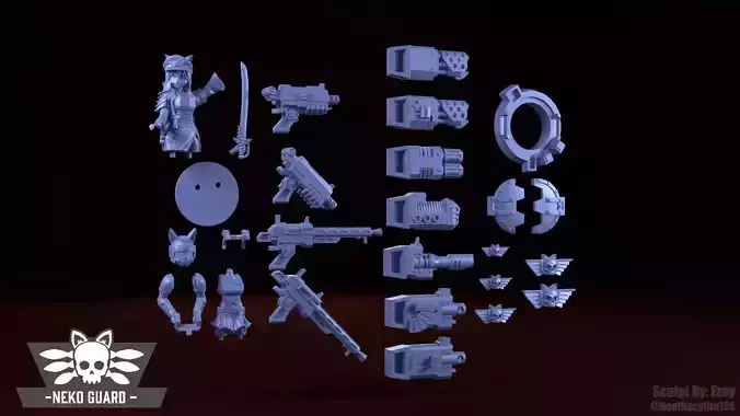 Neko Guard - Vehicle Accessories 01 3D print model