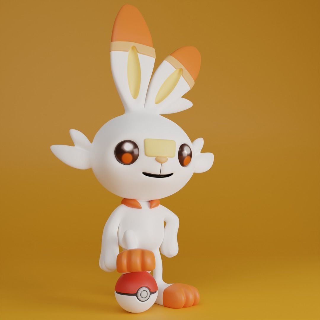 Scorbunny 3D print model_2