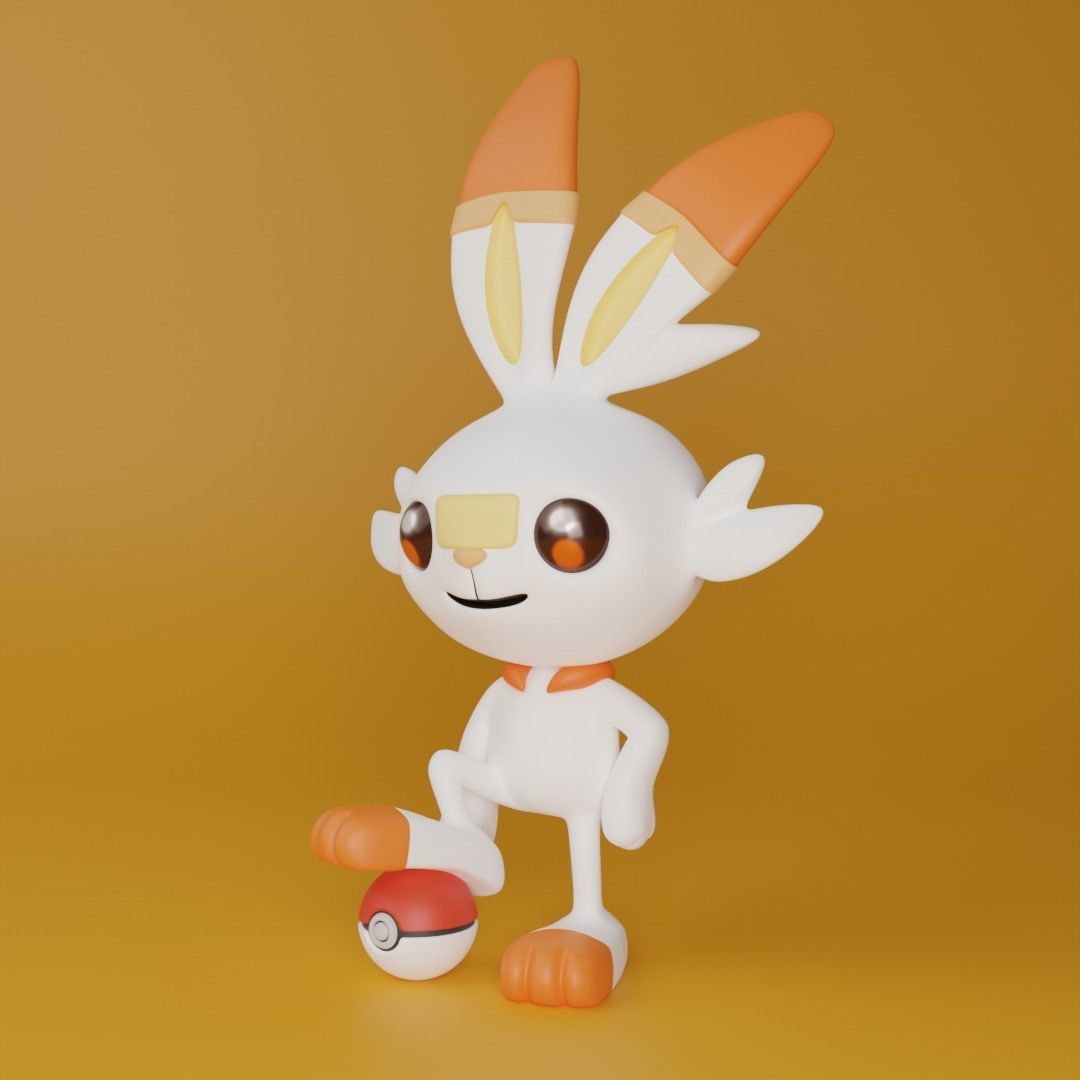 Scorbunny 3D print model_1
