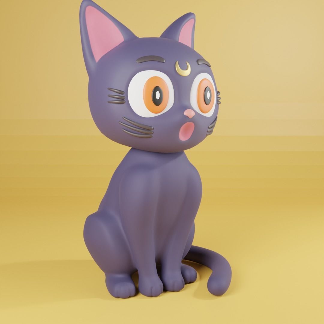 LUNA CAT -SAILOR MOON 3D print model_1