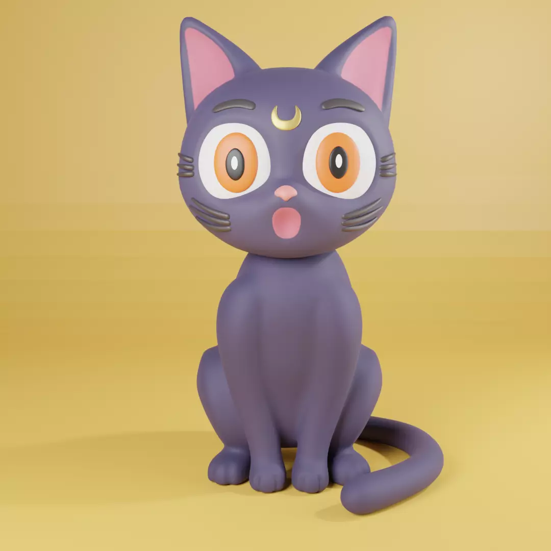 LUNA CAT -SAILOR MOON 3D print model_0