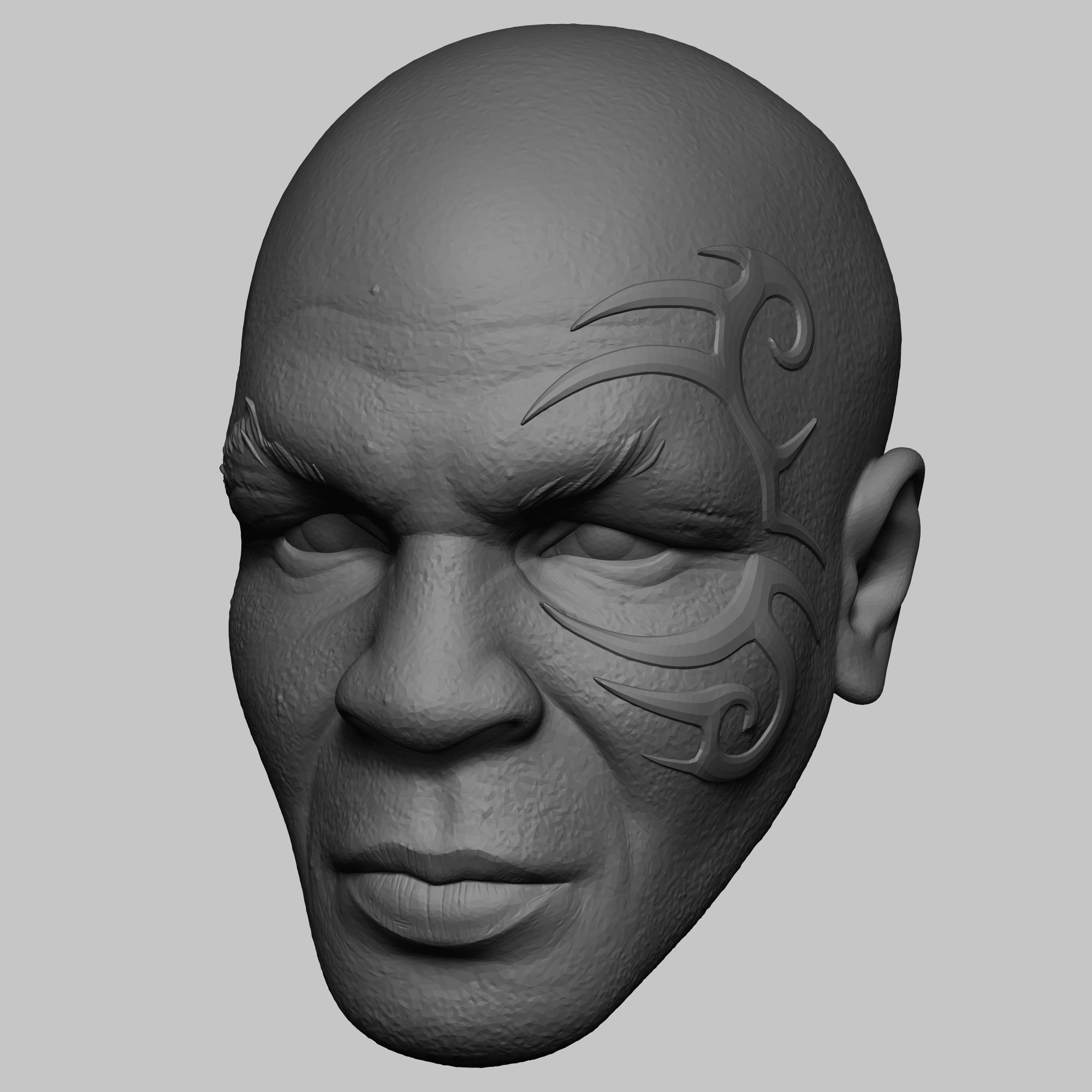 MIKE TYSON - HEAD CUSTOM 3D print model_10