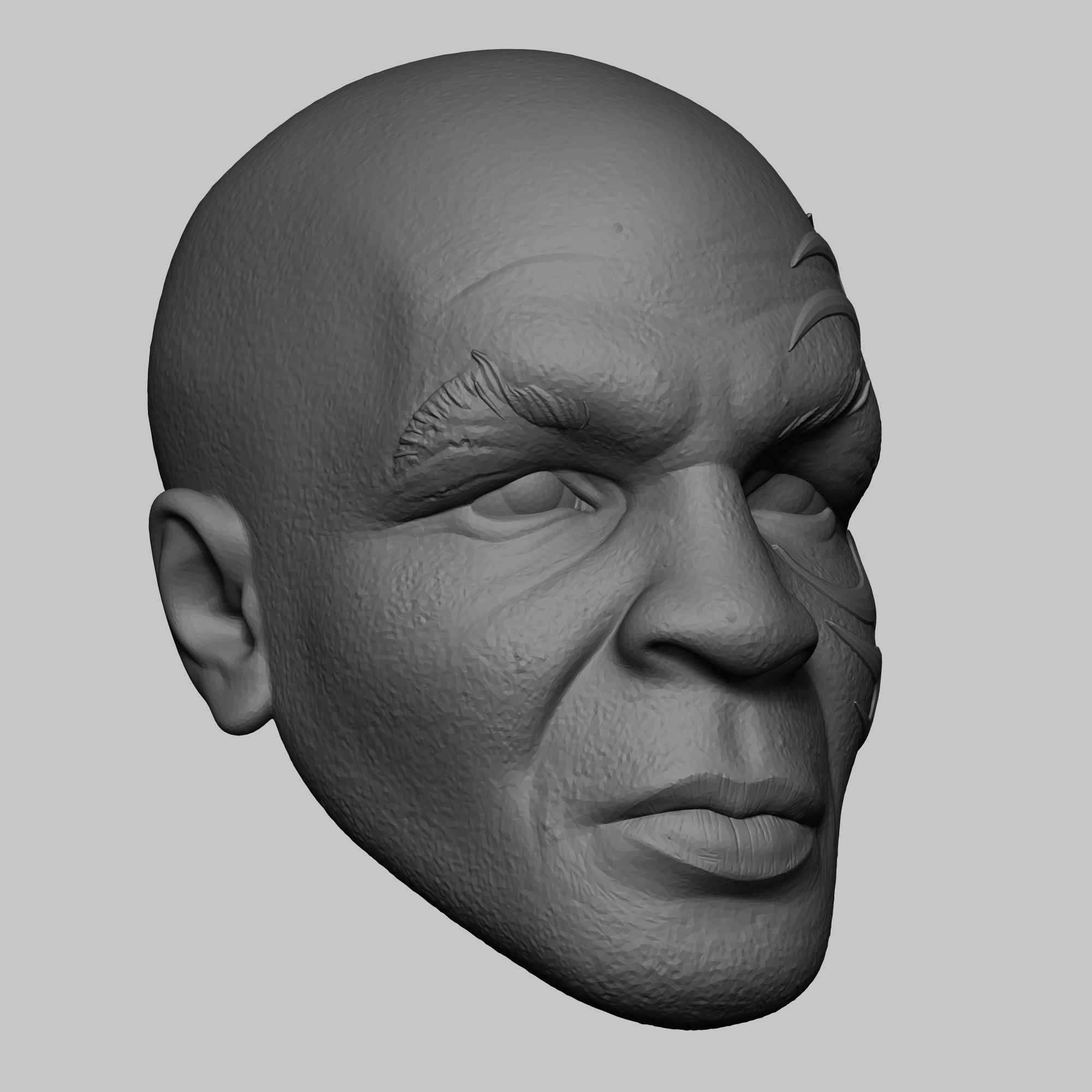 MIKE TYSON - HEAD CUSTOM 3D print model_8