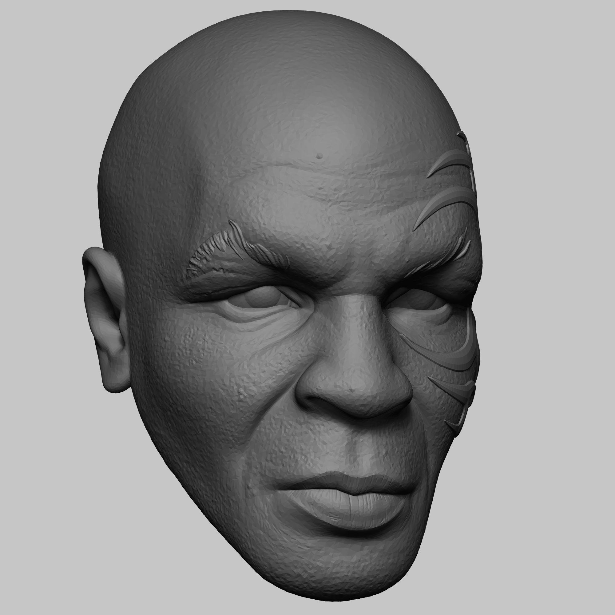MIKE TYSON - HEAD CUSTOM 3D print model_4