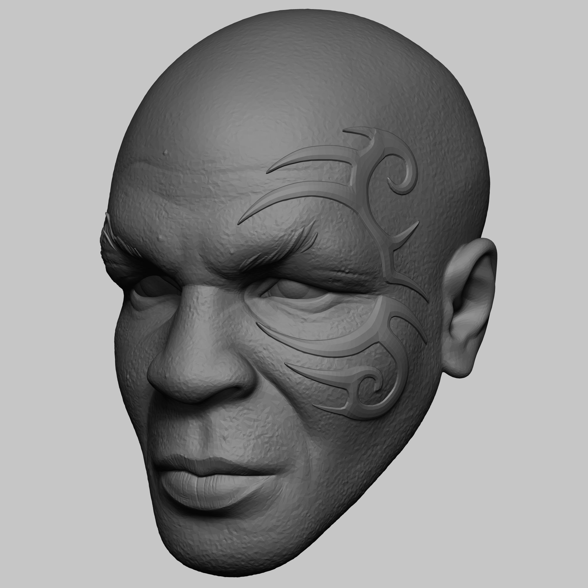 MIKE TYSON - HEAD CUSTOM 3D print model_1