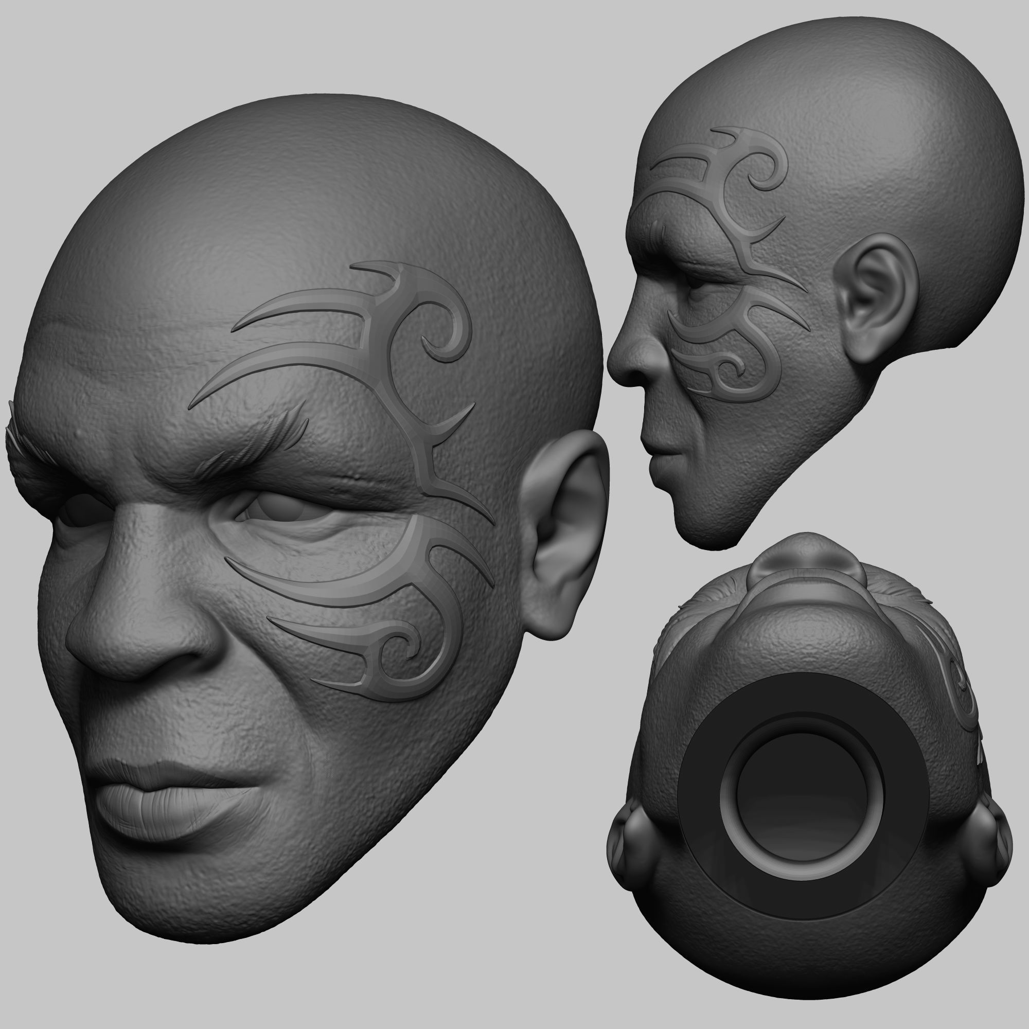 MIKE TYSON - HEAD CUSTOM 3D print model_17