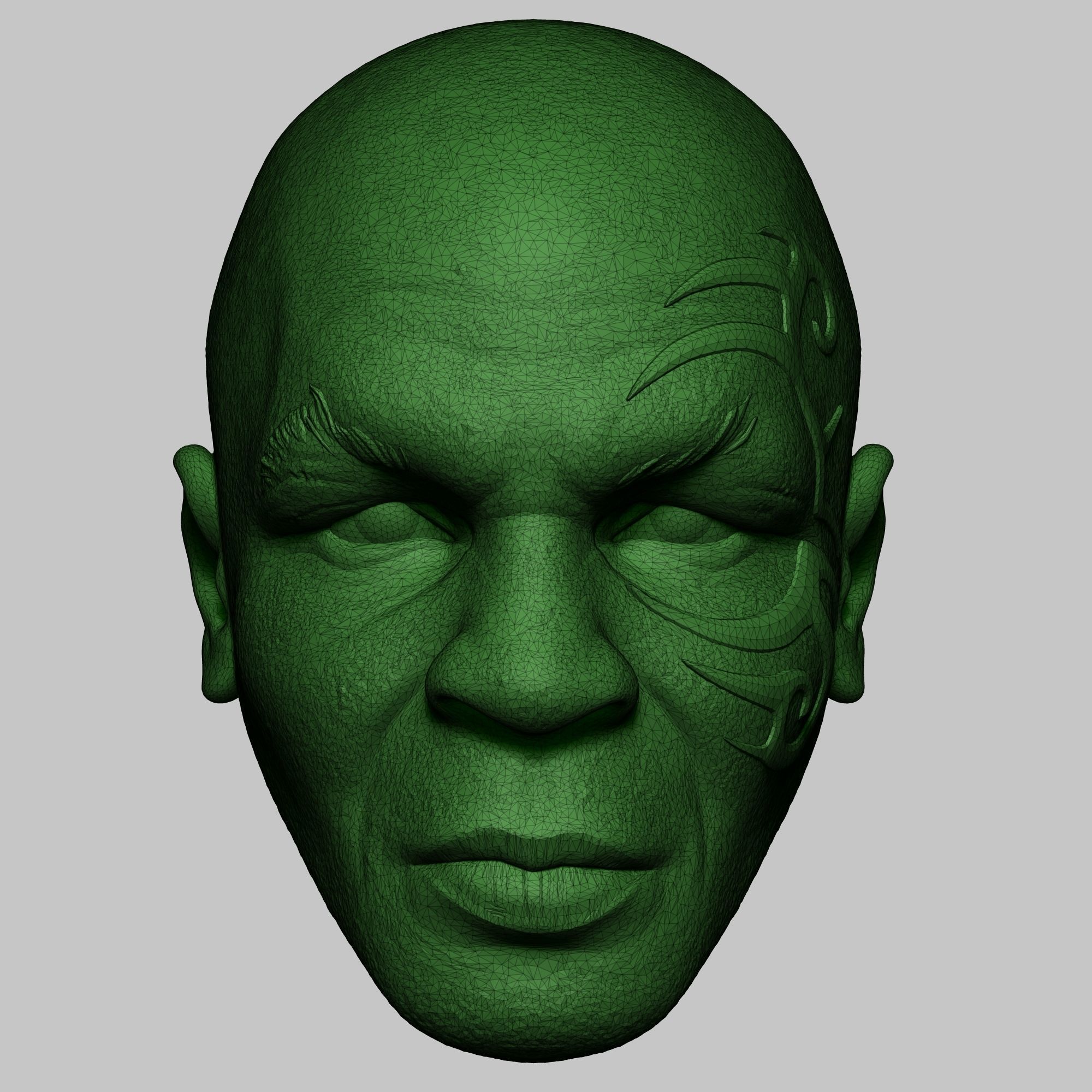 MIKE TYSON - HEAD CUSTOM 3D print model_2