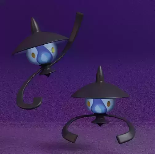 Pokemon - Lampent with 2 poses 3D print model