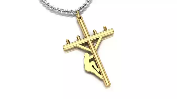 cross pendant for electric tower