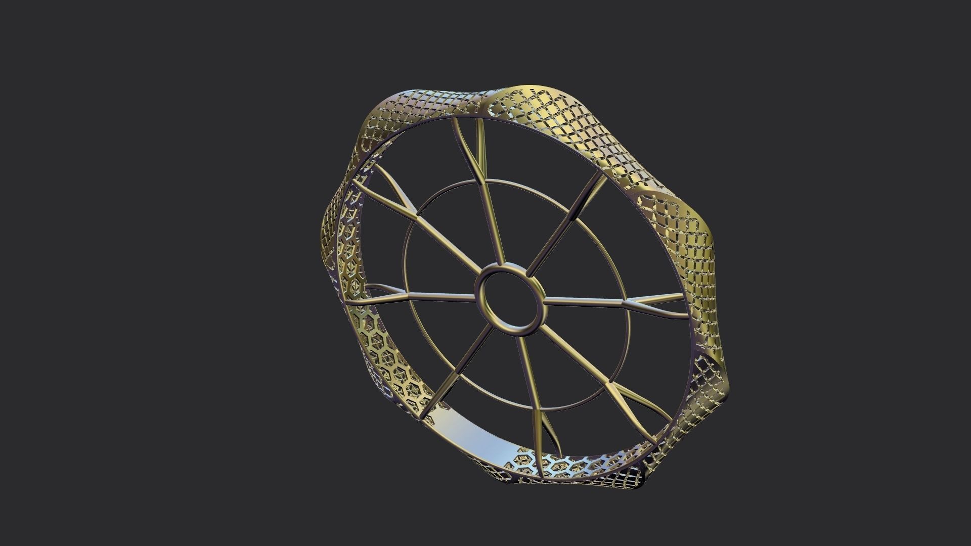 Fusion bracelet bangle 03 in 4 sizes 3D print model_1