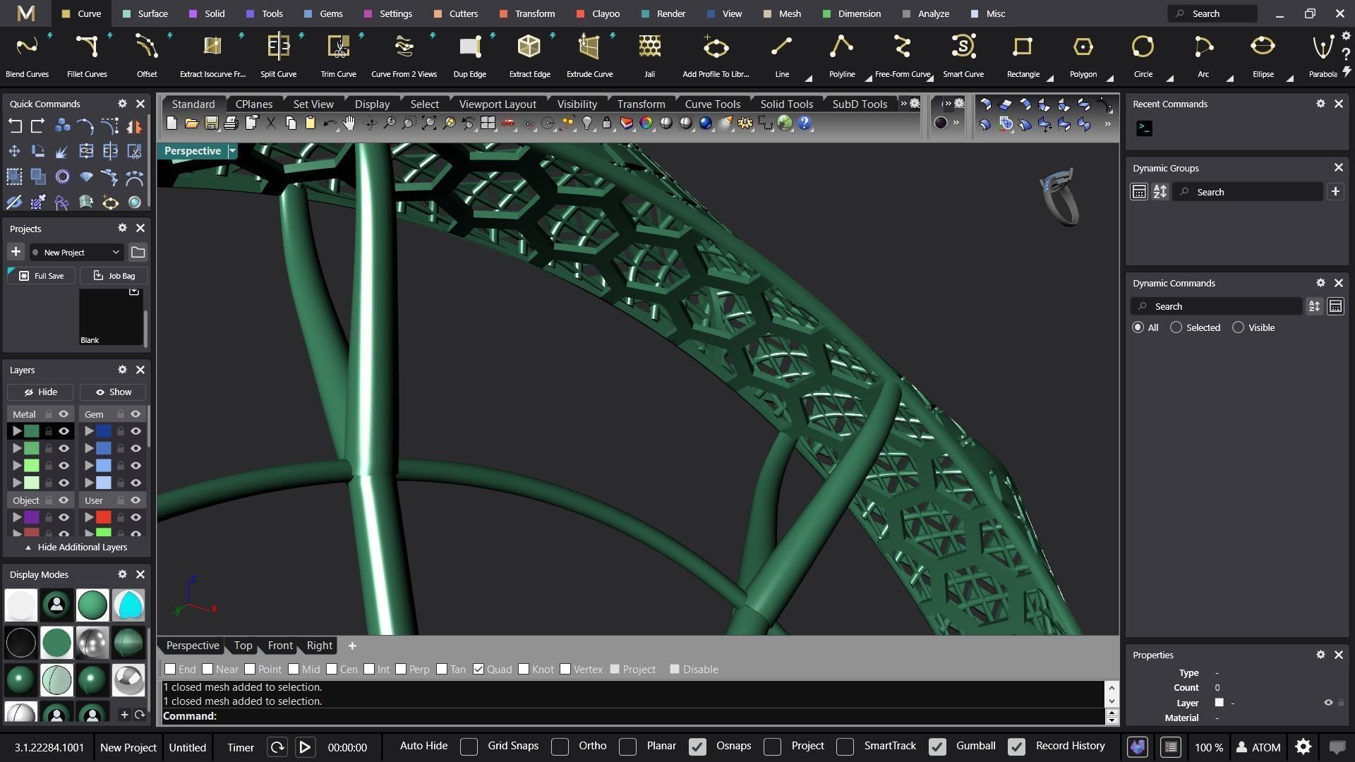 Fusion bracelet bangle 03 in 4 sizes 3D print model_8