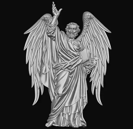 Saint Peter with wings Relief