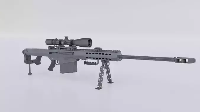 Sniper Rifle - Barrett M82A1 3D model