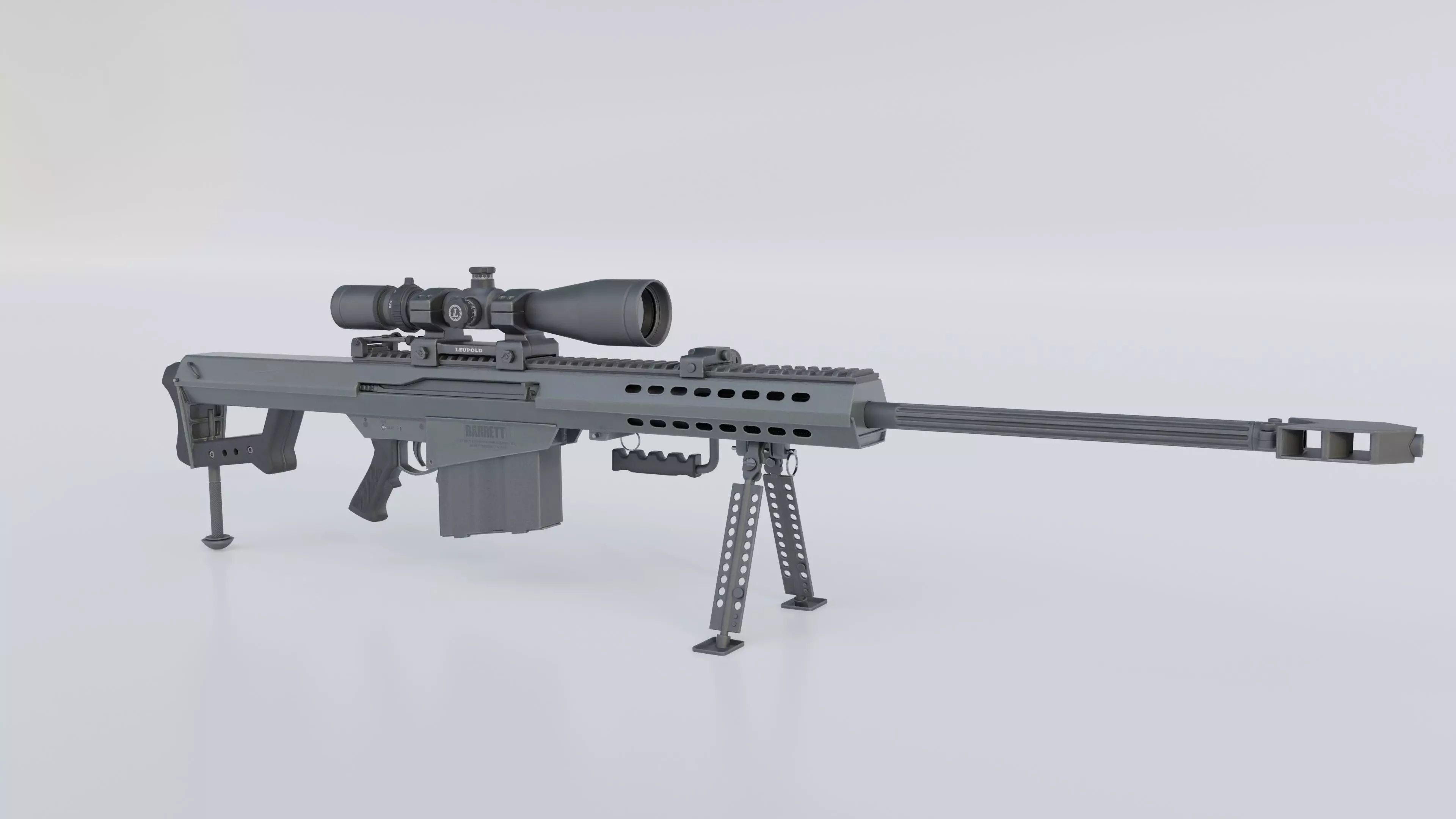 Sniper Rifle - Barrett M82A1 3D model_0