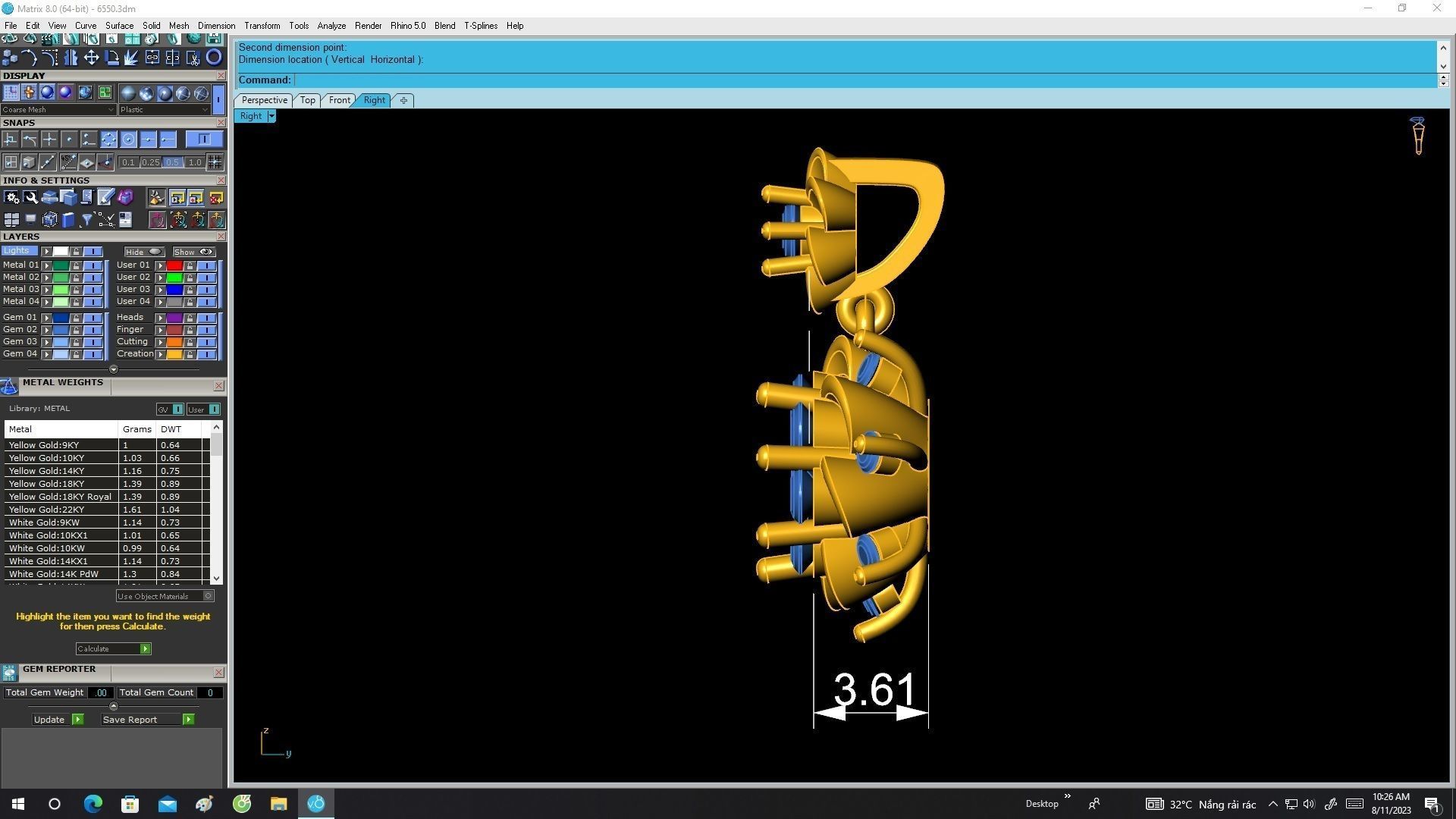 6550 Jewelry Art Flower Diamond Women Pendant 3D print model_7