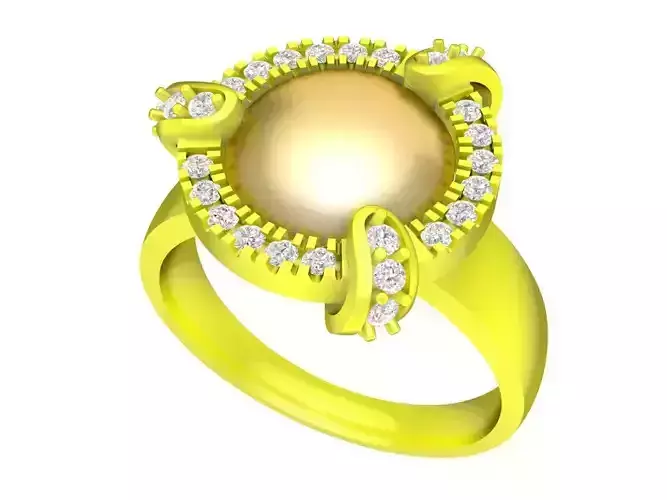 6559 Fashion Ruby Round Women Ring