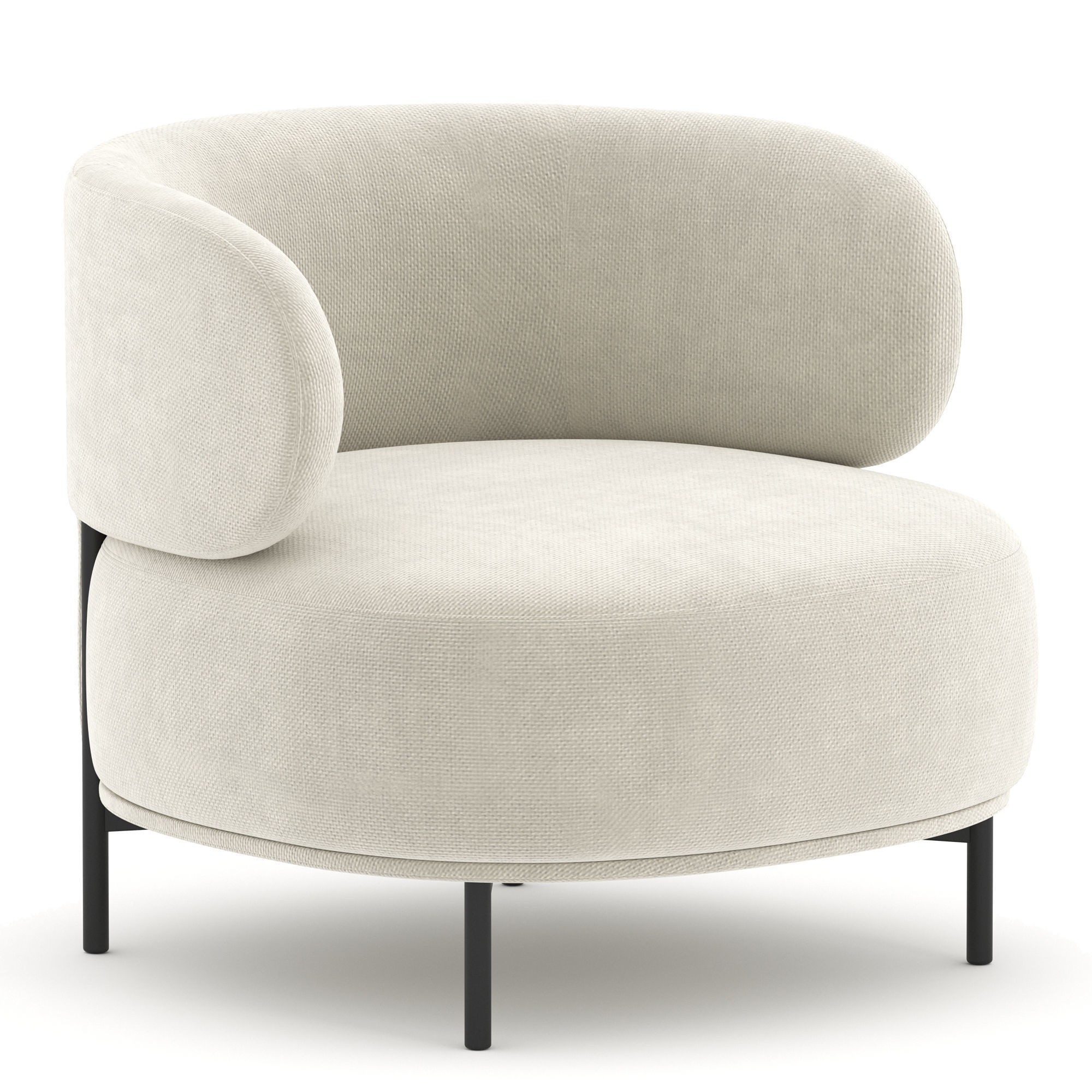 Saboor Upholstered Swivel Barrel Chair 3D model_1