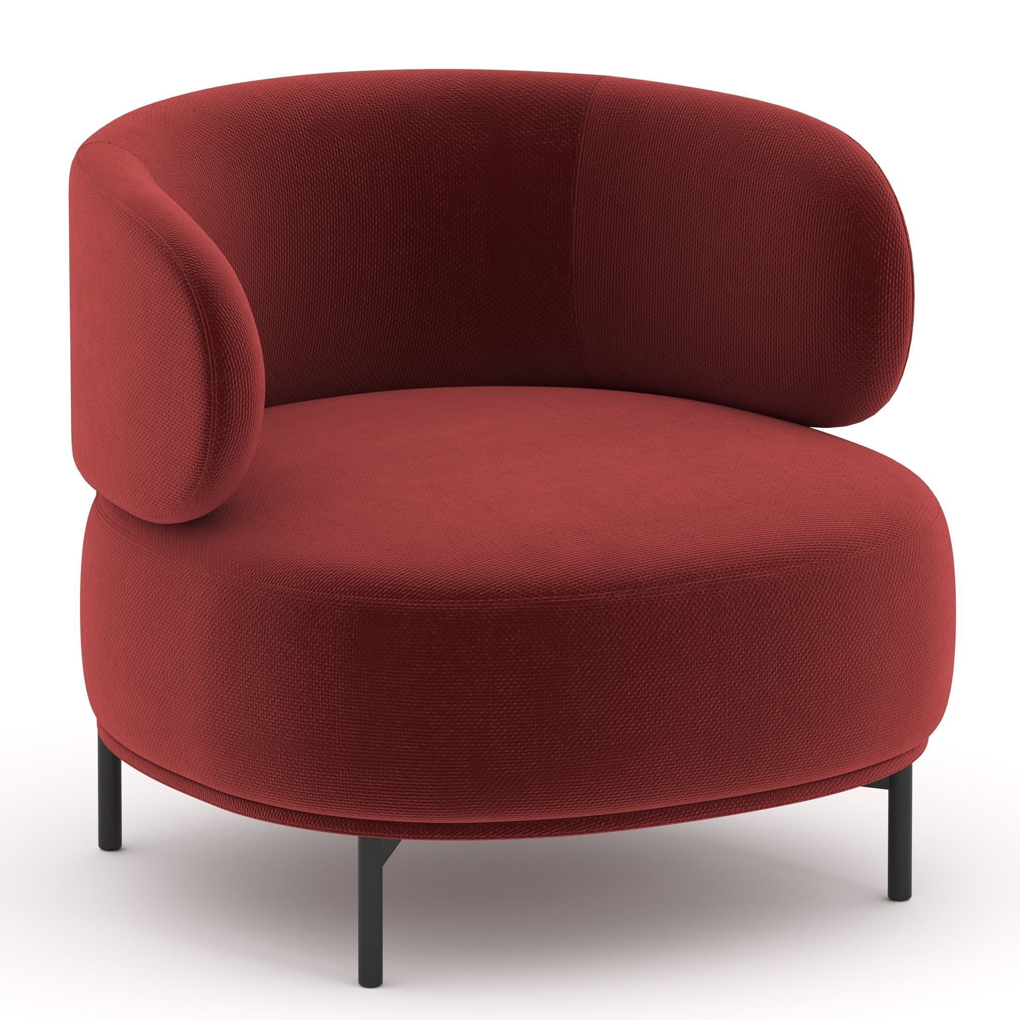 Saboor Upholstered Swivel Barrel Chair 3D model_3