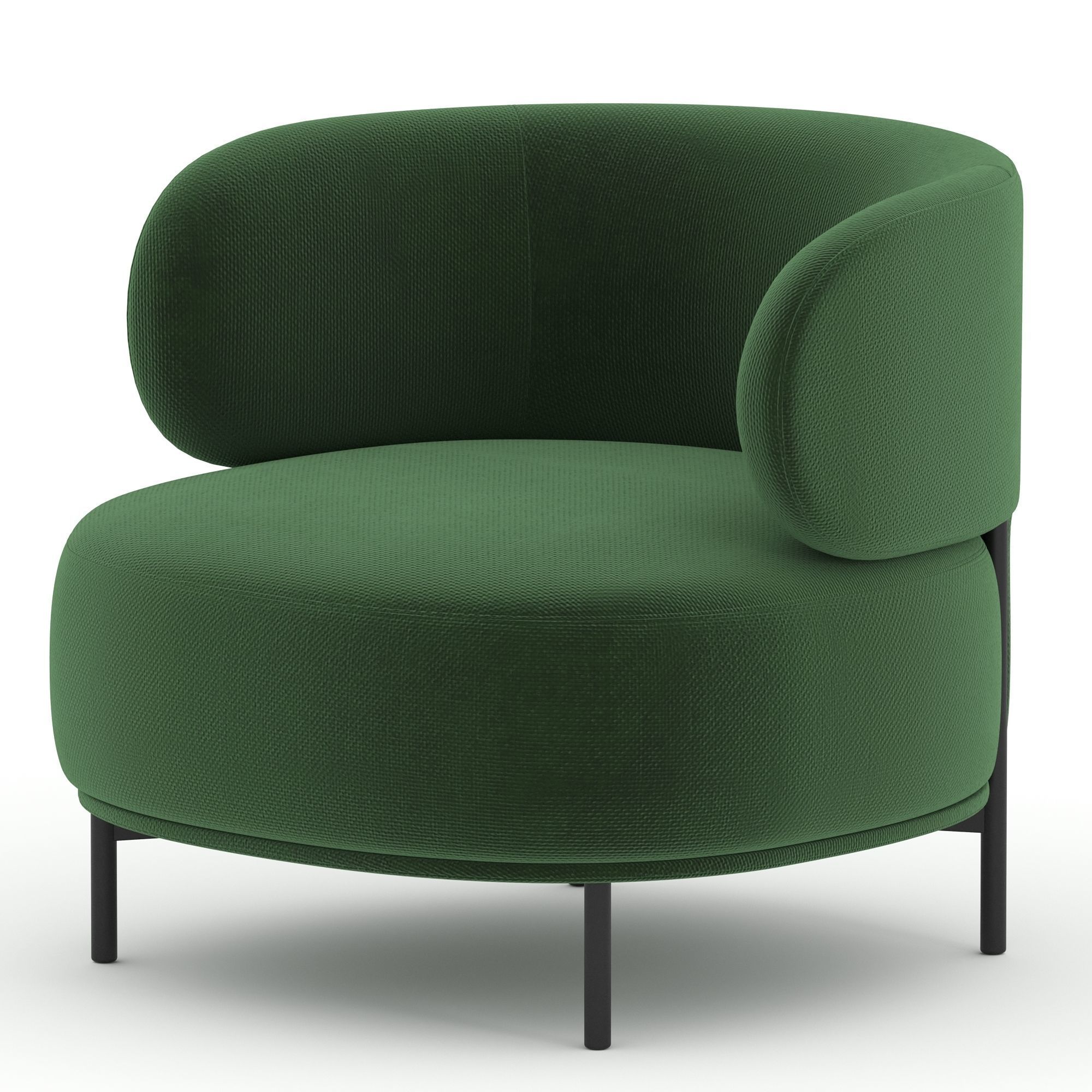Saboor Upholstered Swivel Barrel Chair 3D model_2