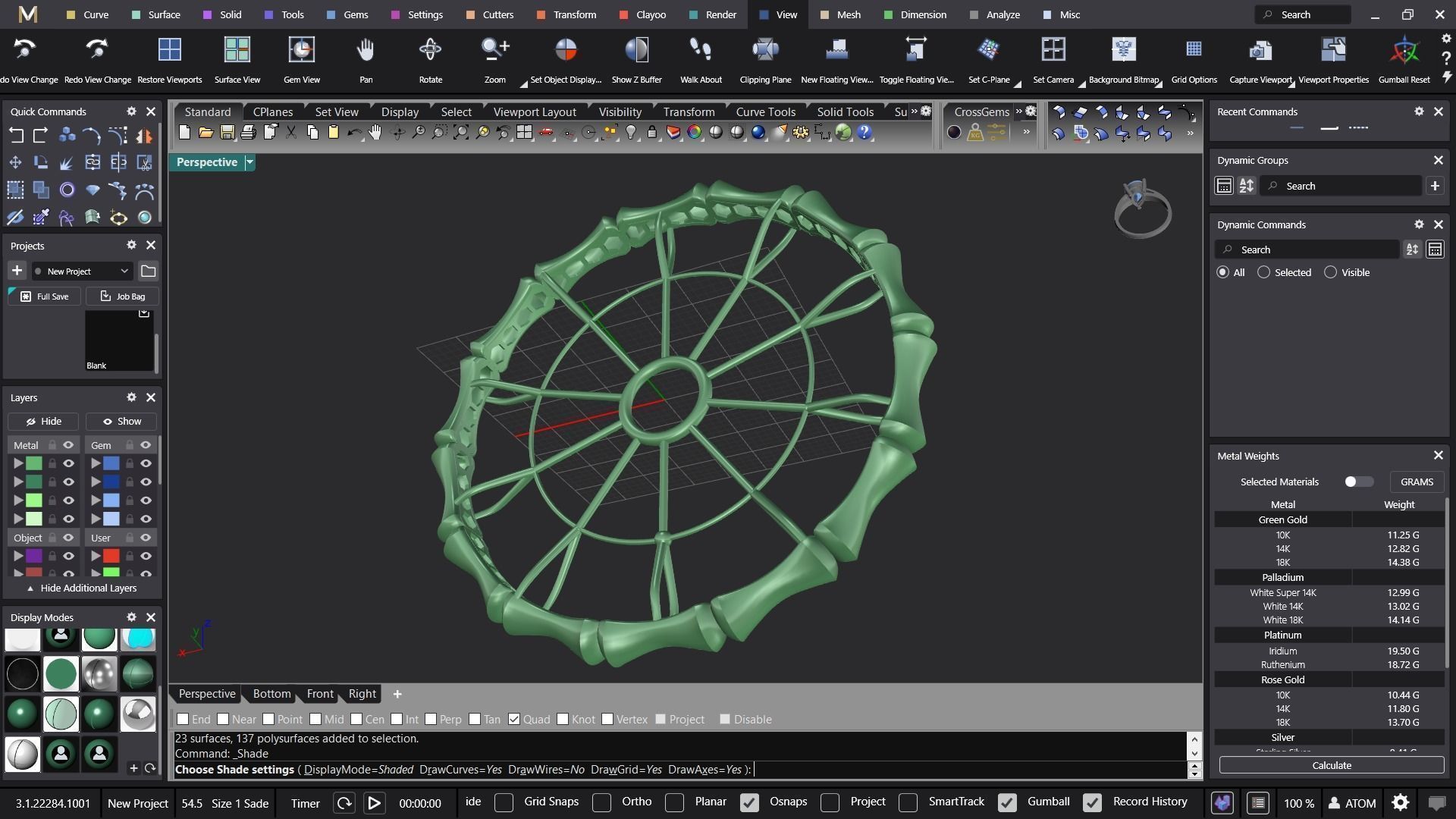 Fusion bracelet bangle 04 in 4 sizes 3D print model_4