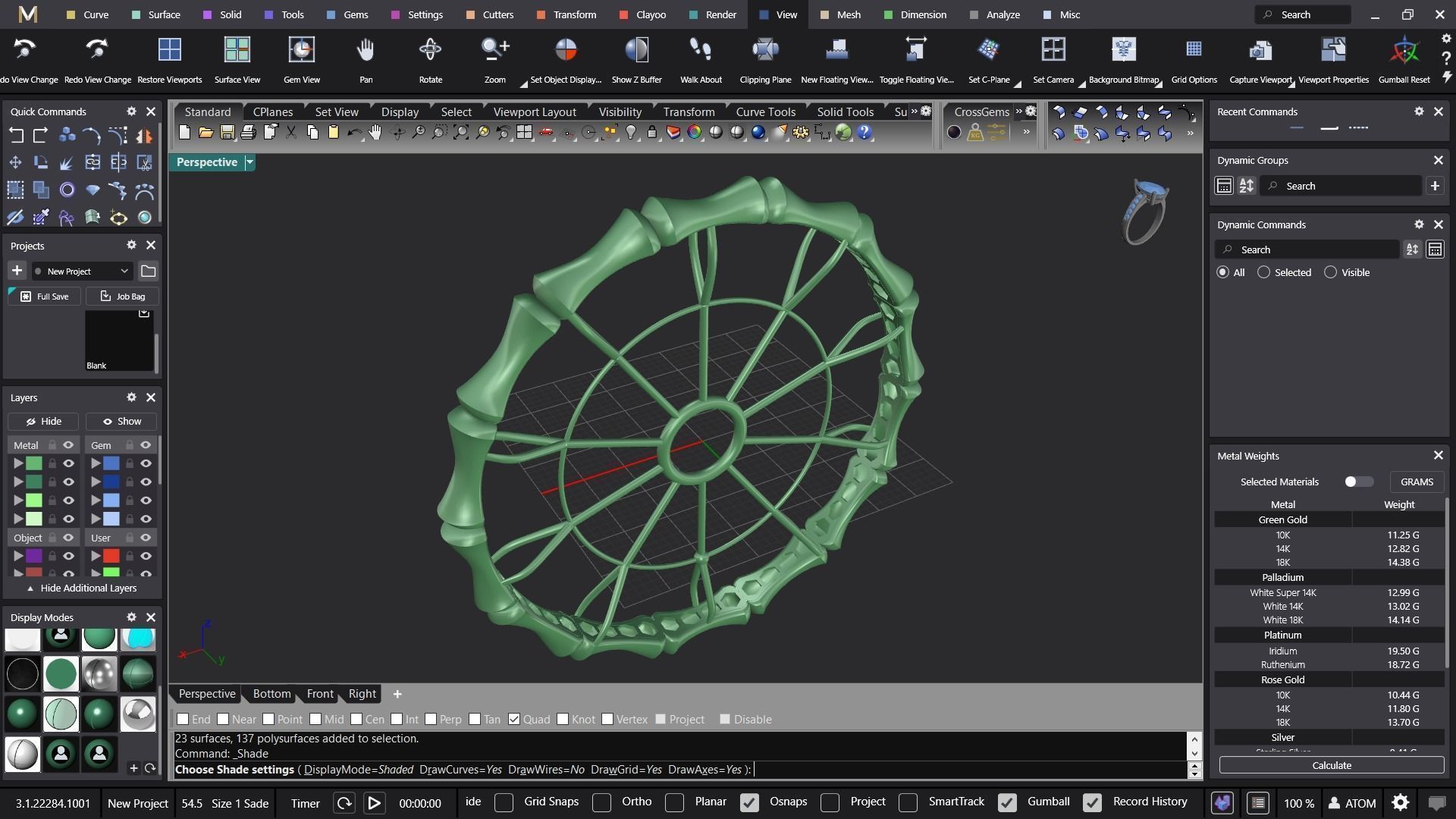 Fusion bracelet bangle 04 in 4 sizes 3D print model_5
