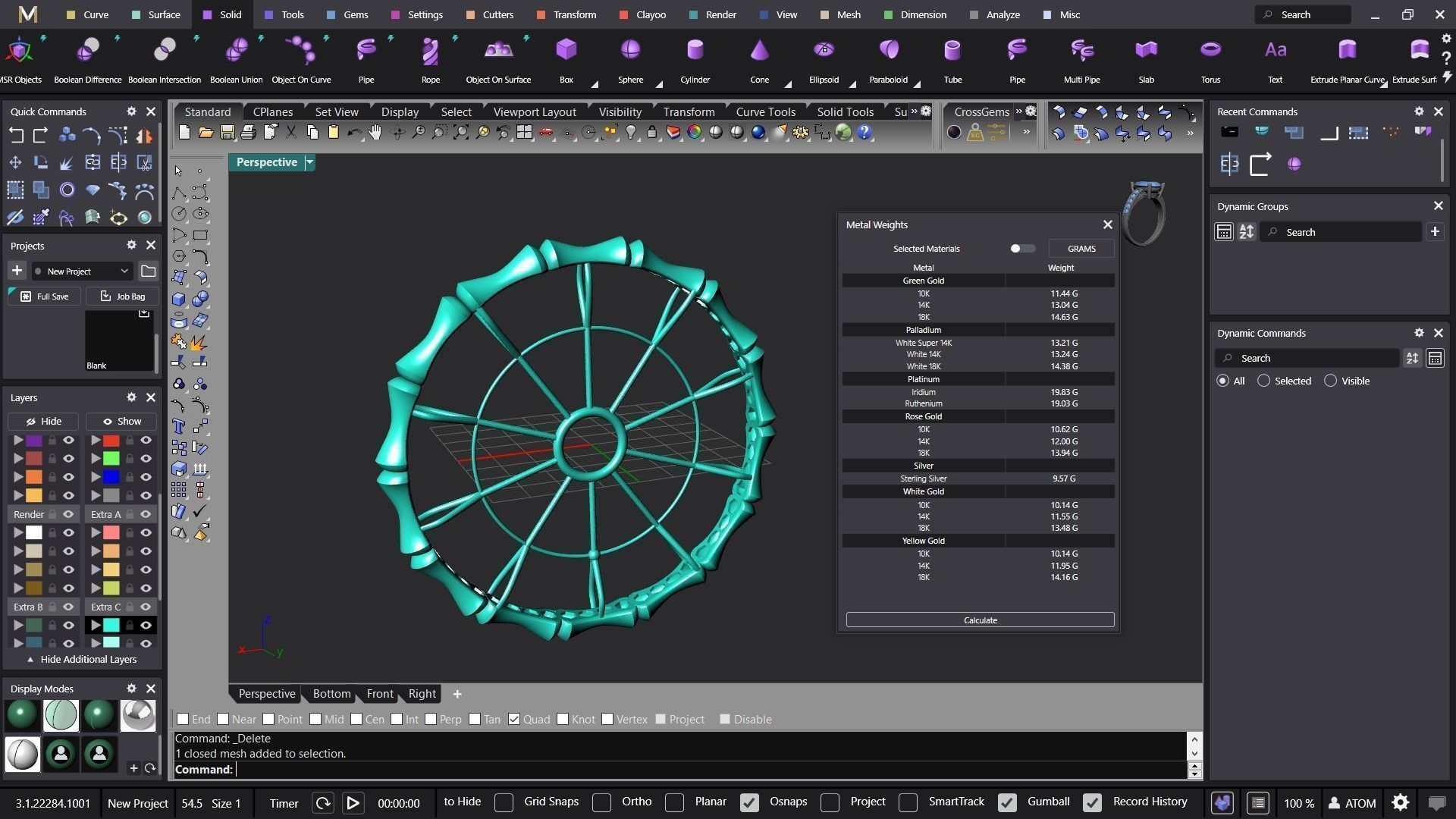 Fusion bracelet bangle 04 in 4 sizes 3D print model_1