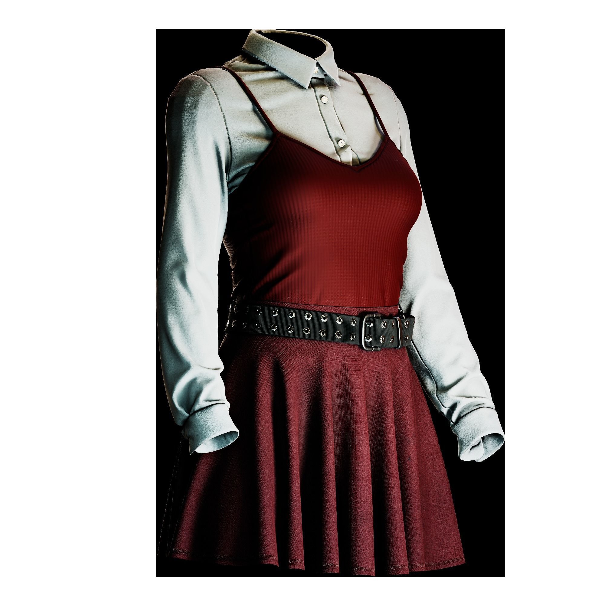 Woman Daily outfits 3D model_16