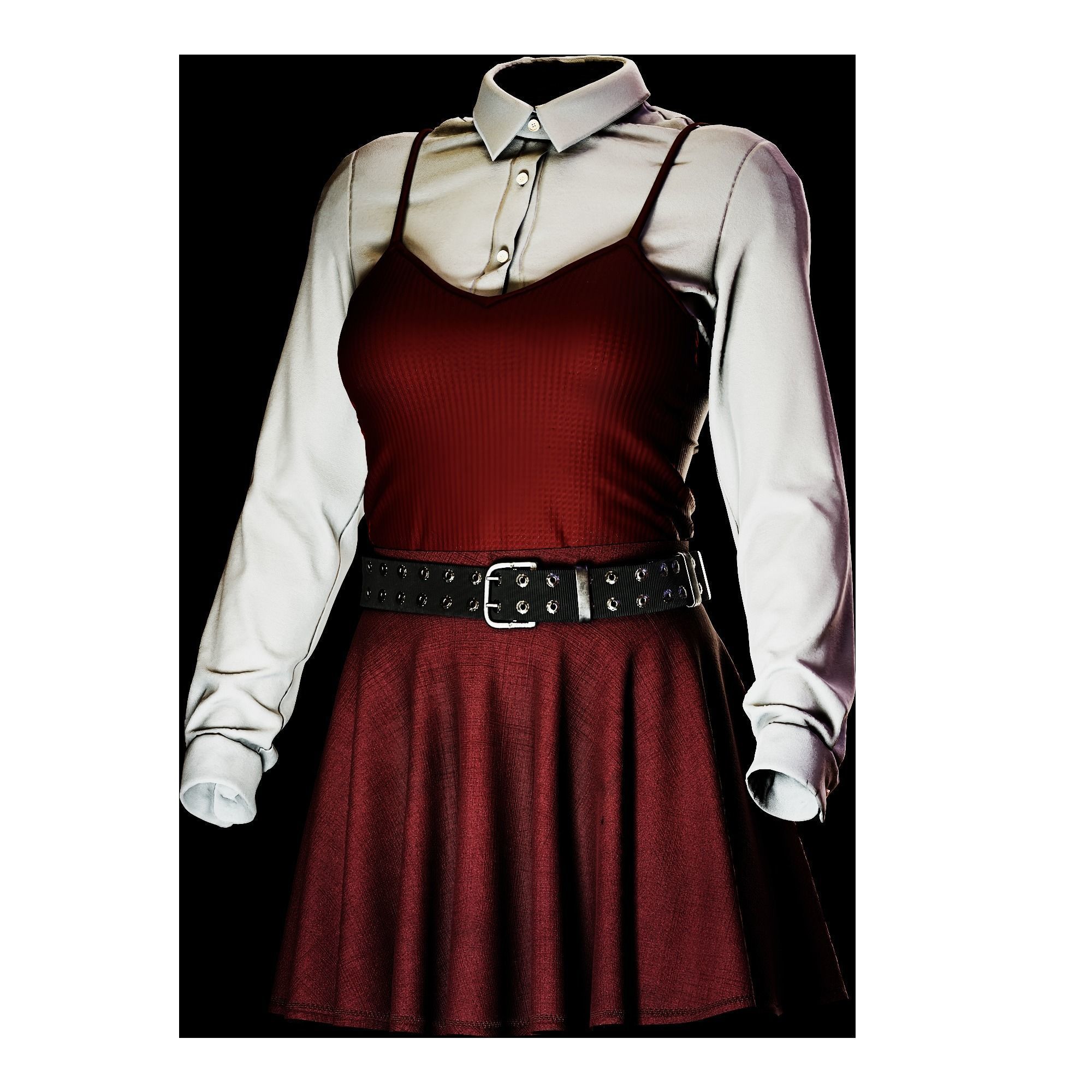 Woman Daily outfits 3D model_17