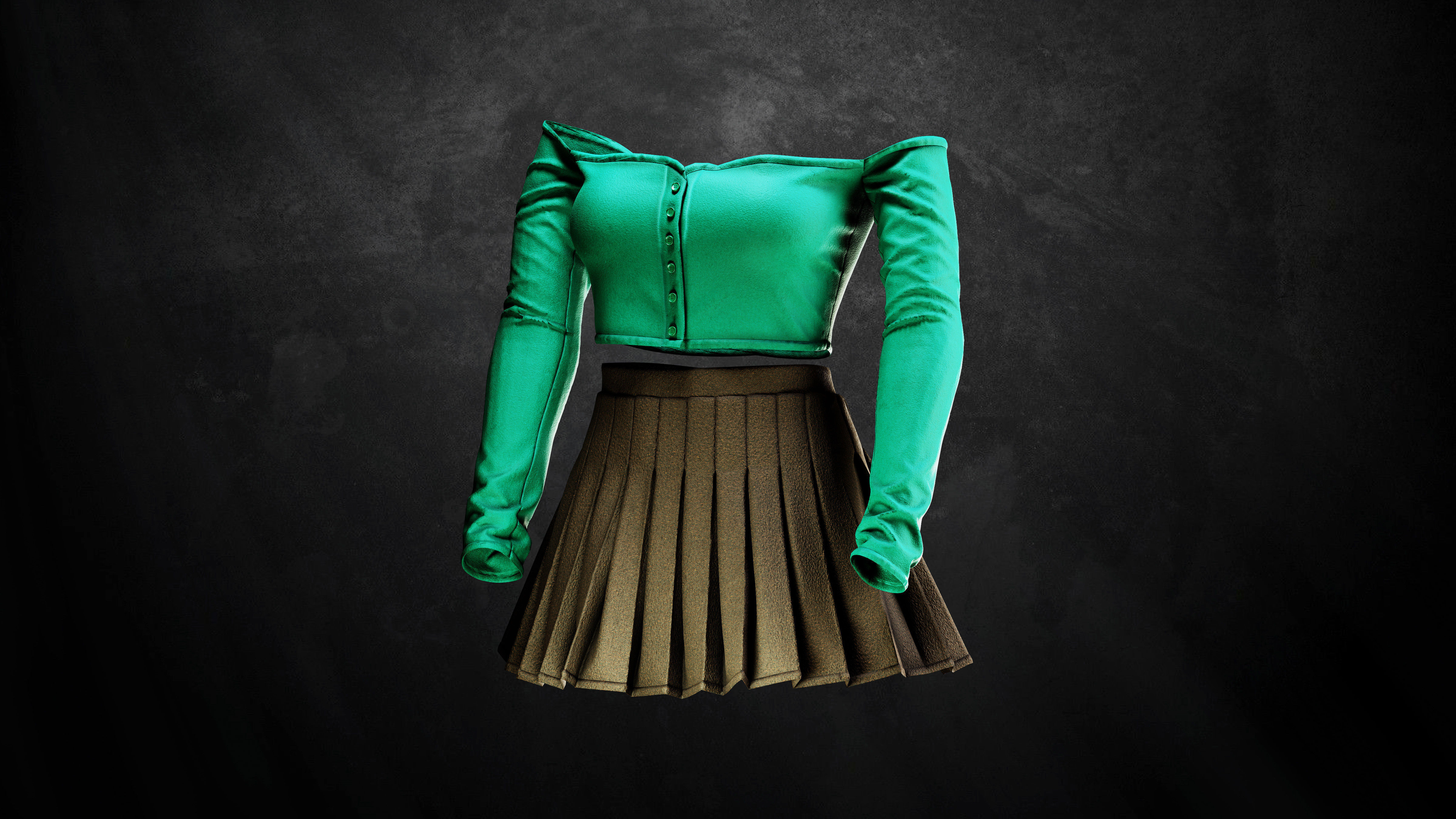 Woman Daily outfits 3D model_9